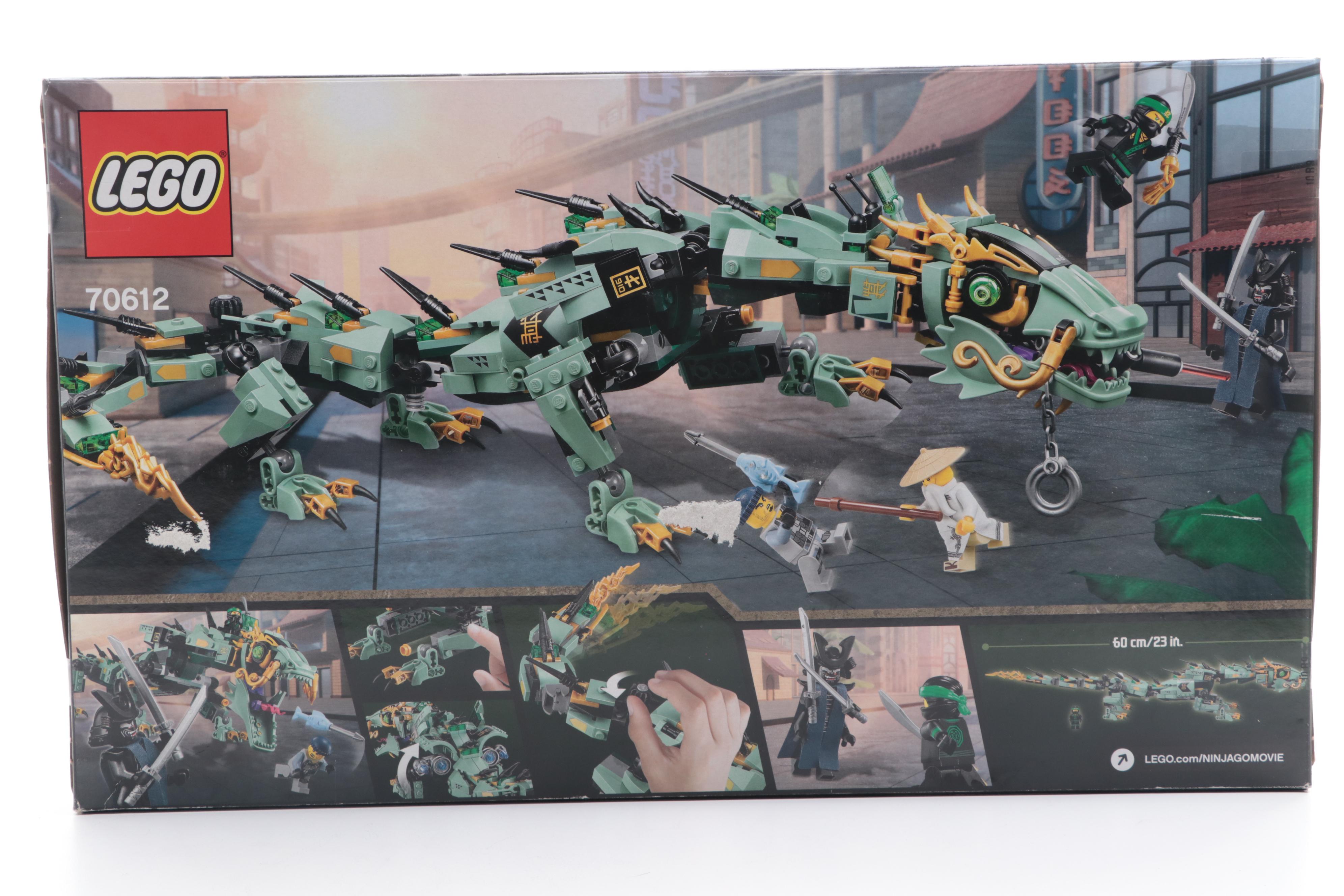 LEGO Ninjago Green Ninja Mech Dragon and LEGO 3 in 1 Fire Dragon Play Sets