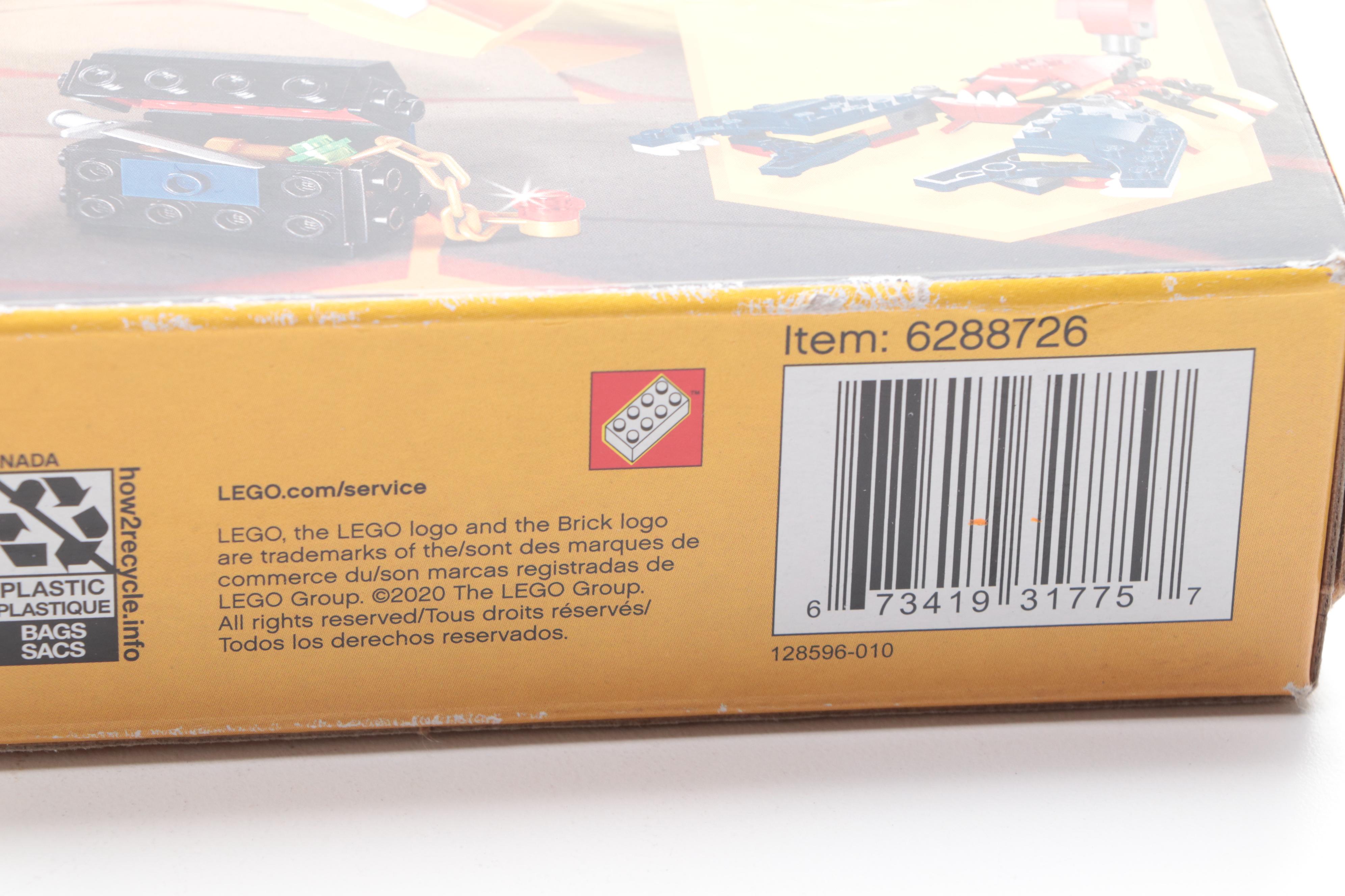 LEGO Ninjago Green Ninja Mech Dragon and LEGO 3 in 1 Fire Dragon Play Sets