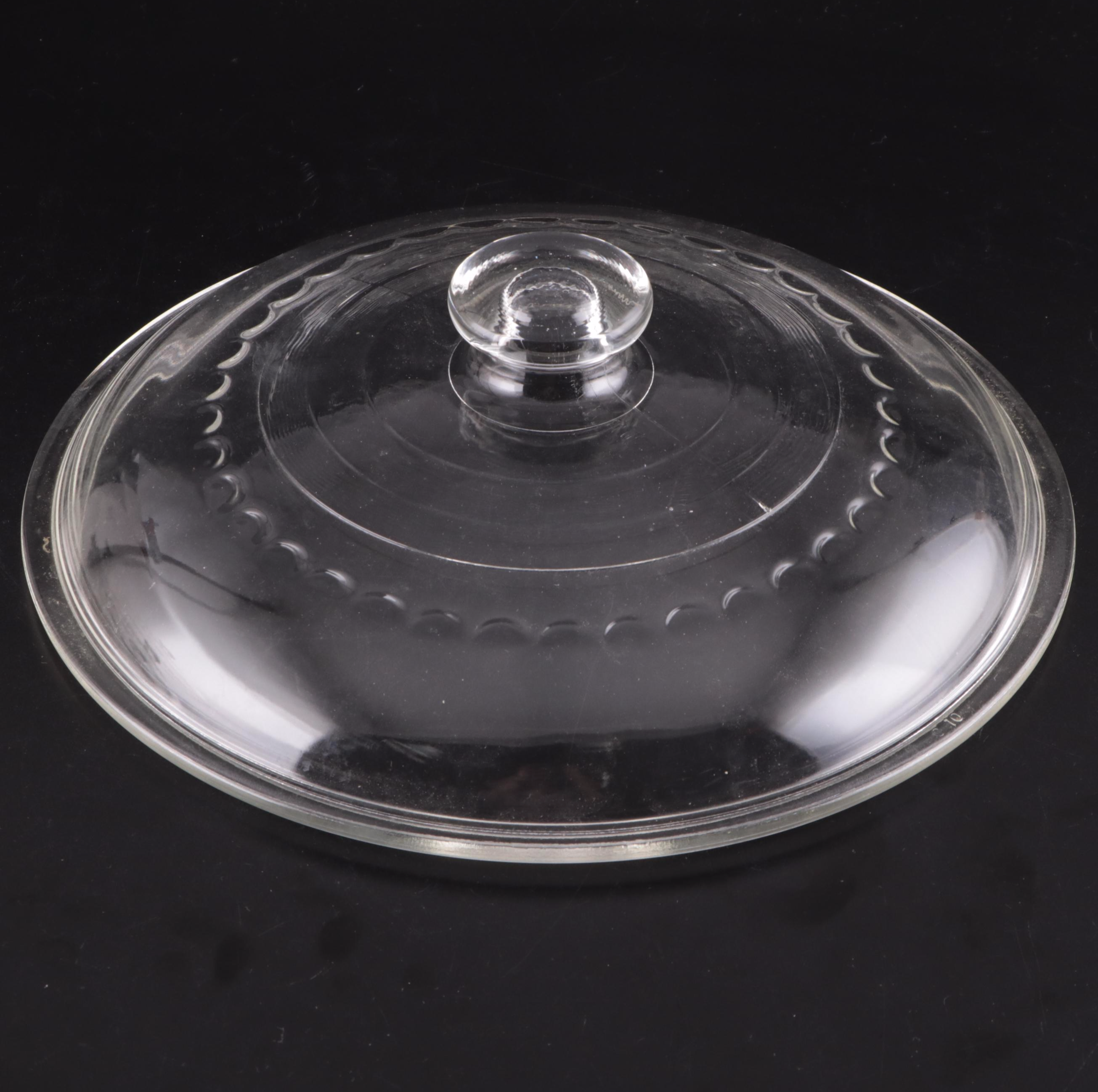Wagner Ware Glass Pot Lids with Organizer, Mid-20th Century