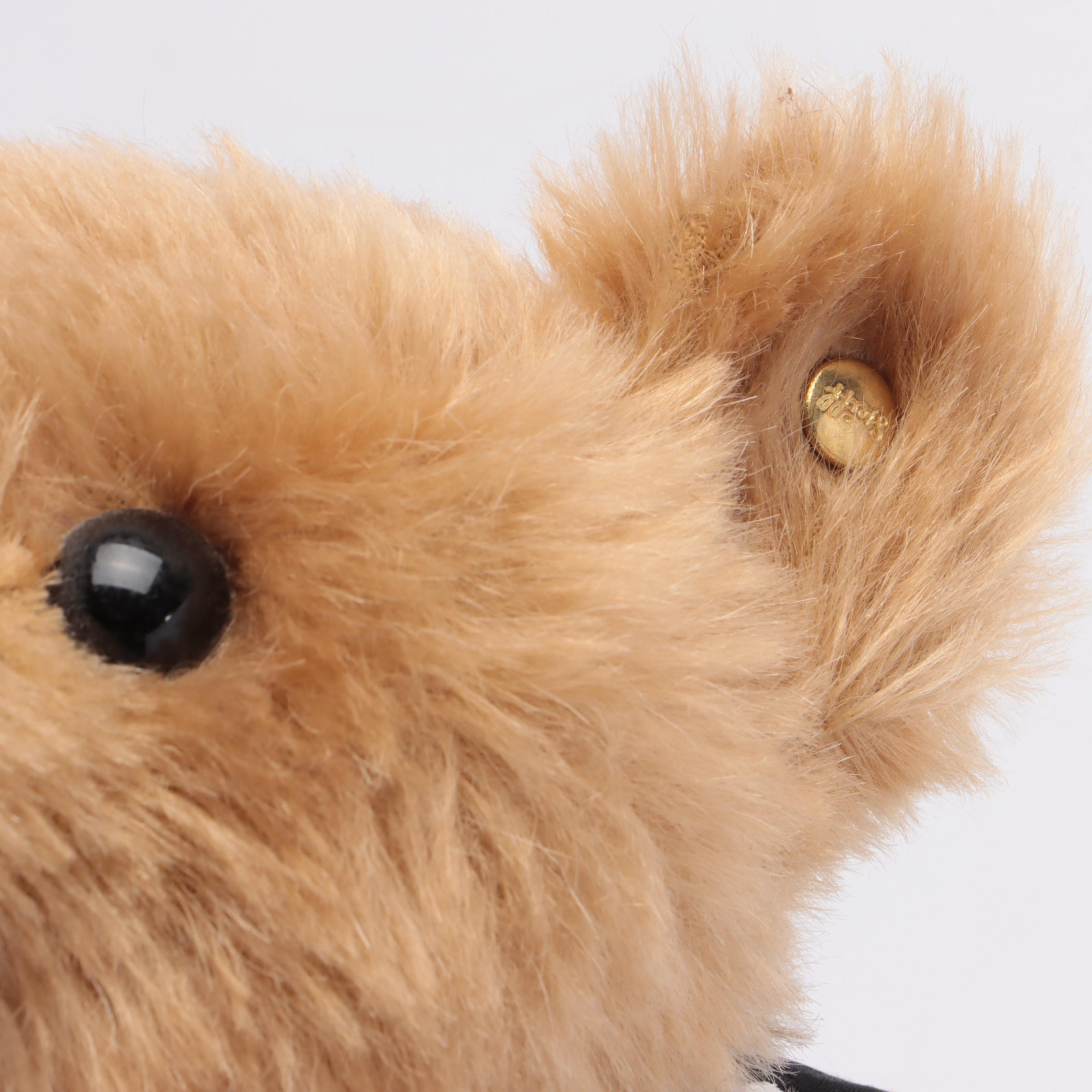 Steiff "Schnuffy Bear" Teddy Bear with Other Stuffed Rabbit Figures, 1980s