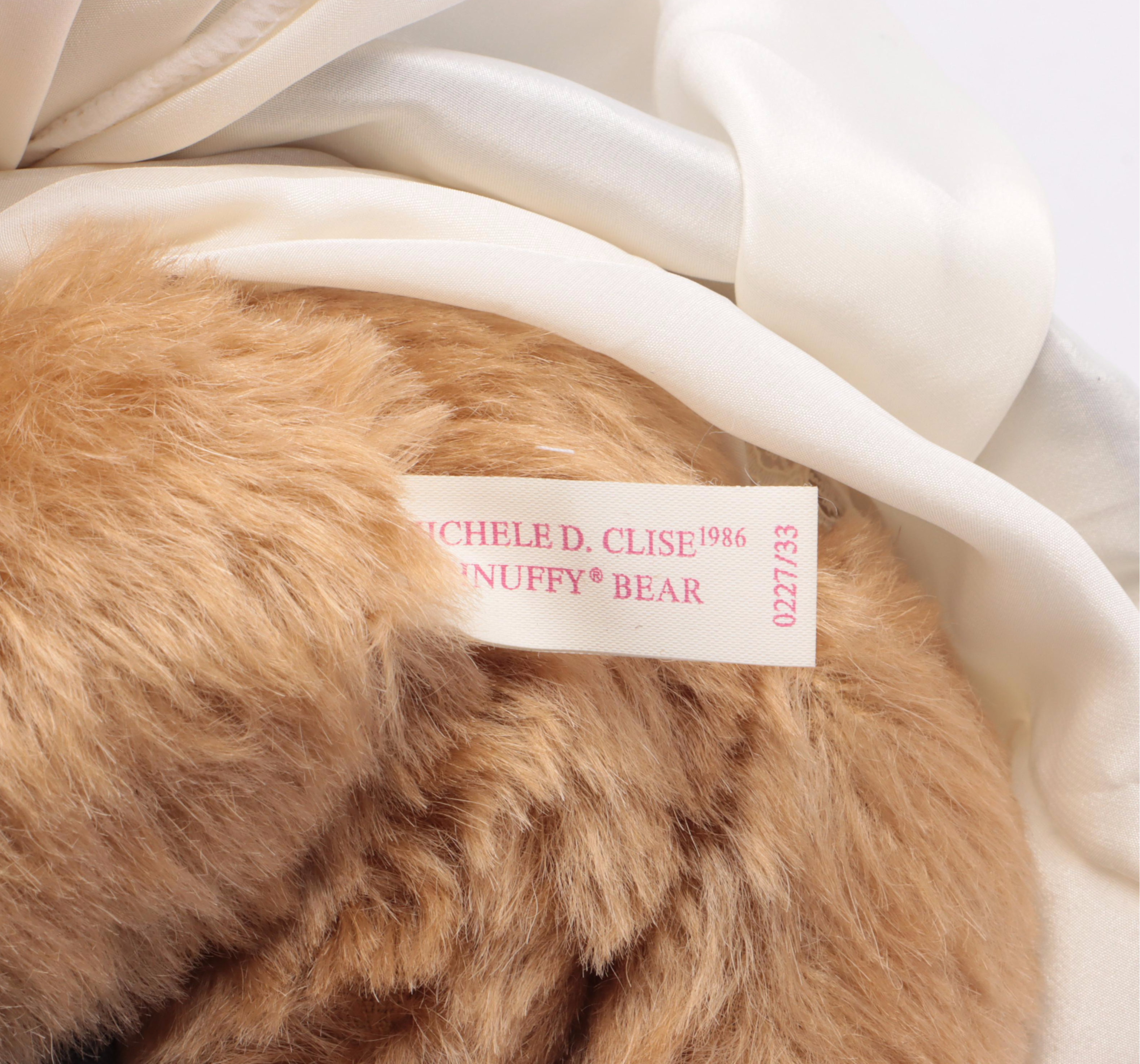 Steiff "Schnuffy Bear" Teddy Bear with Other Stuffed Rabbit Figures, 1980s