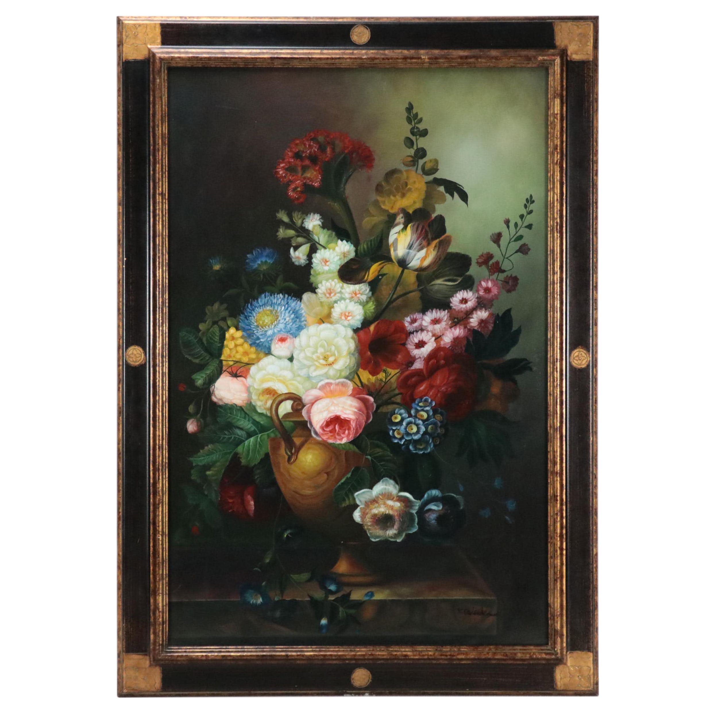 Dutch Style Floral Still Life Oil Painting