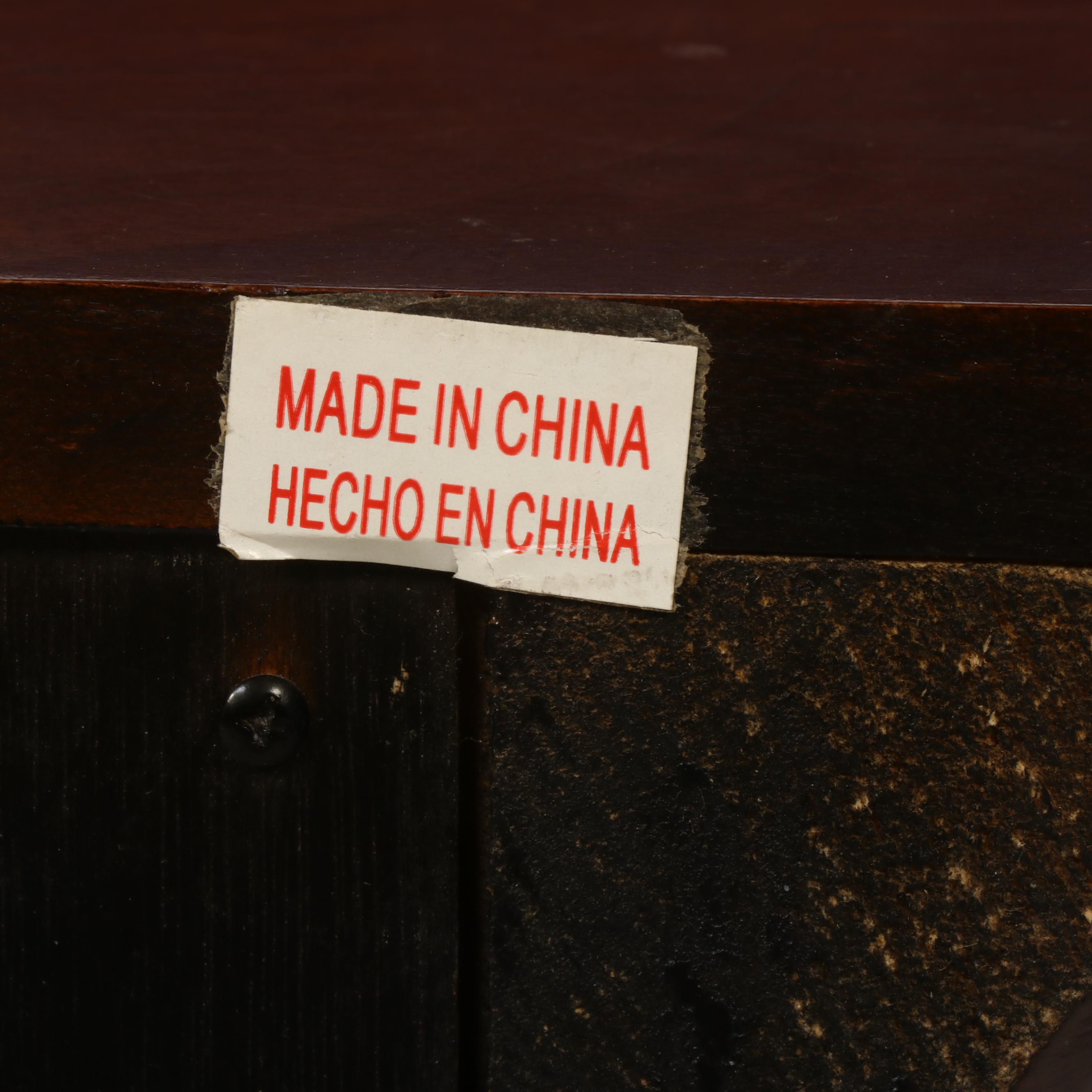 Pulaski Furniture "Edwardian" Cherrywood and Birch Three-Drawer Demilune Chest