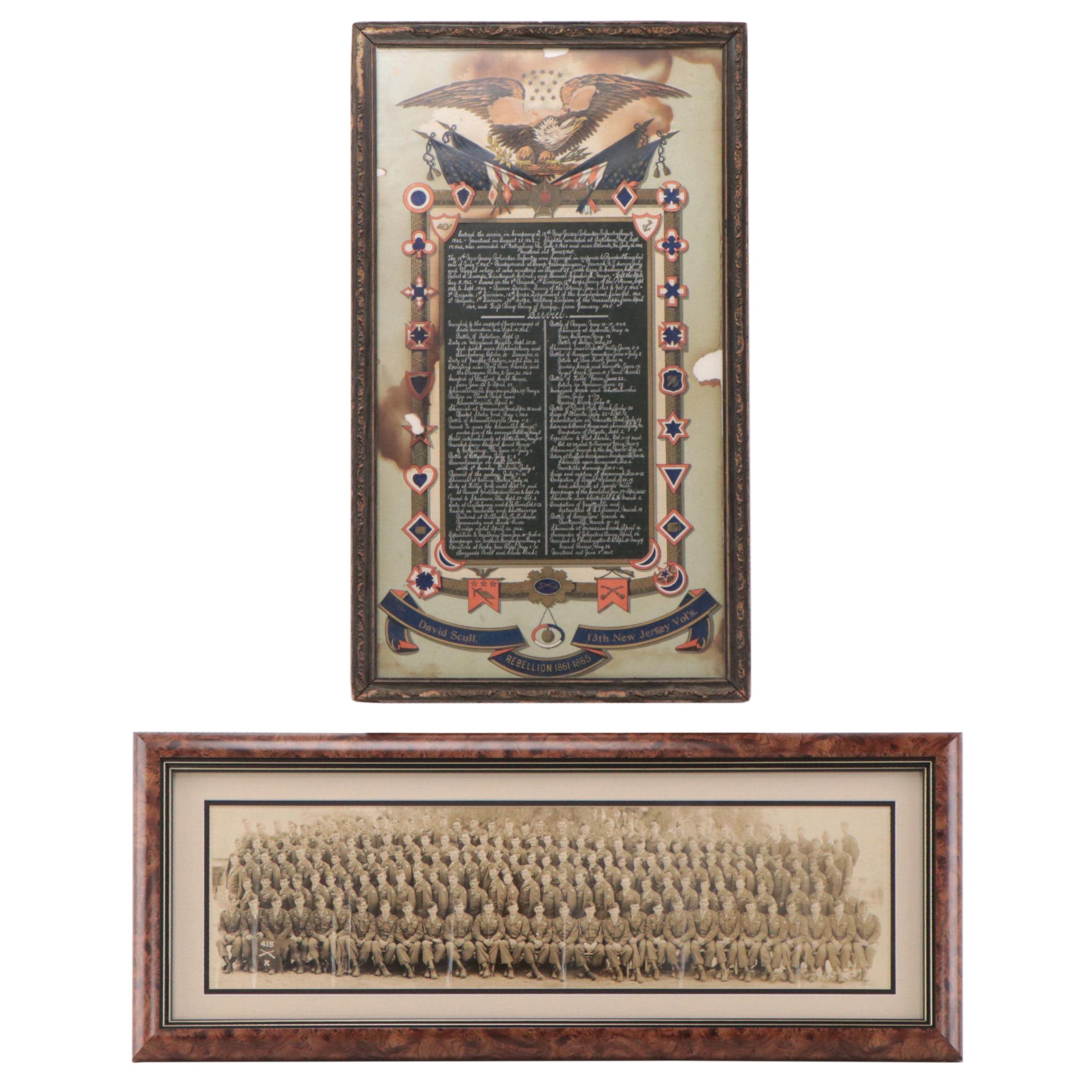 Silver Gelatin Photograph of Group Military Portrait and More