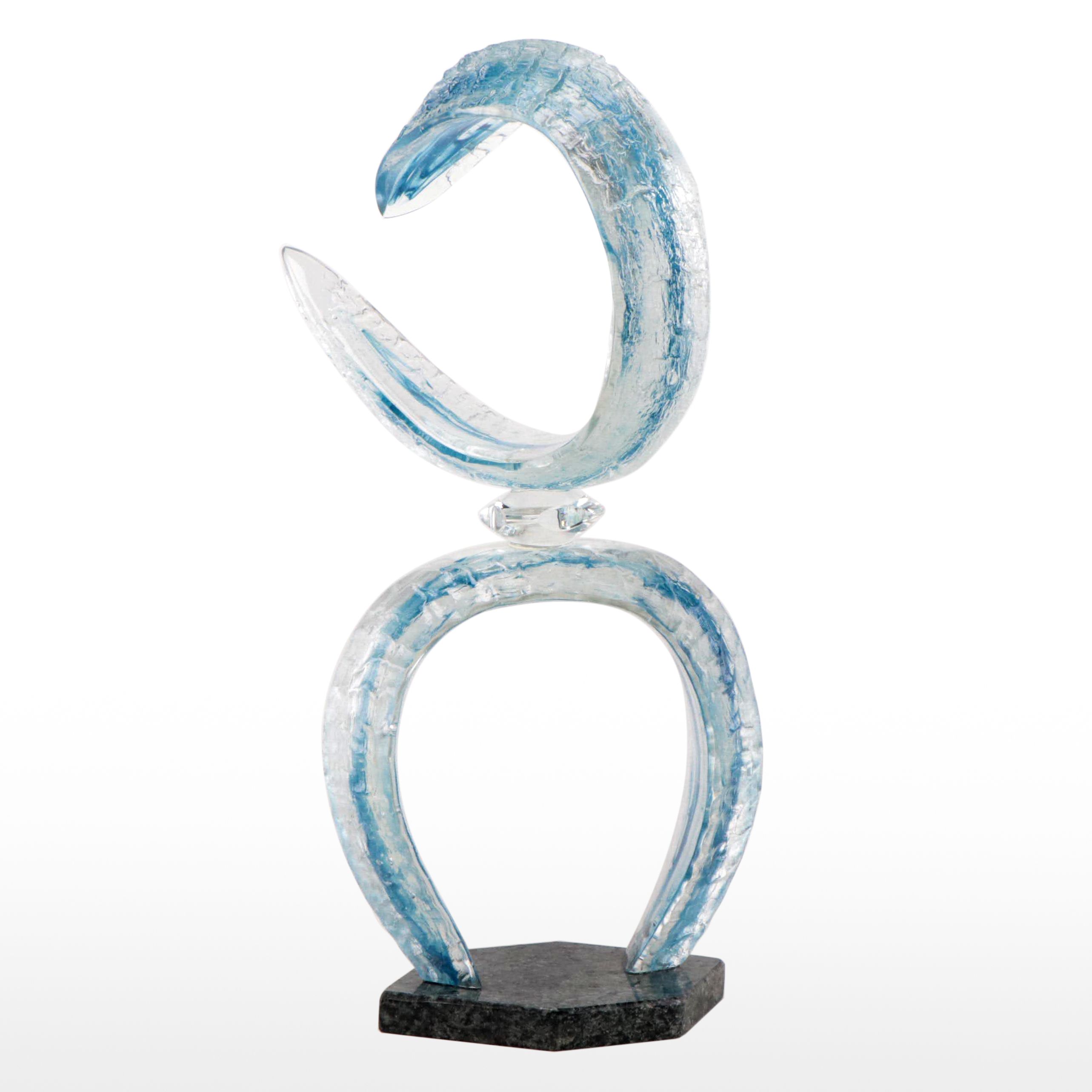 Barry Eaton Abstract Glass Sculpture, 1996
