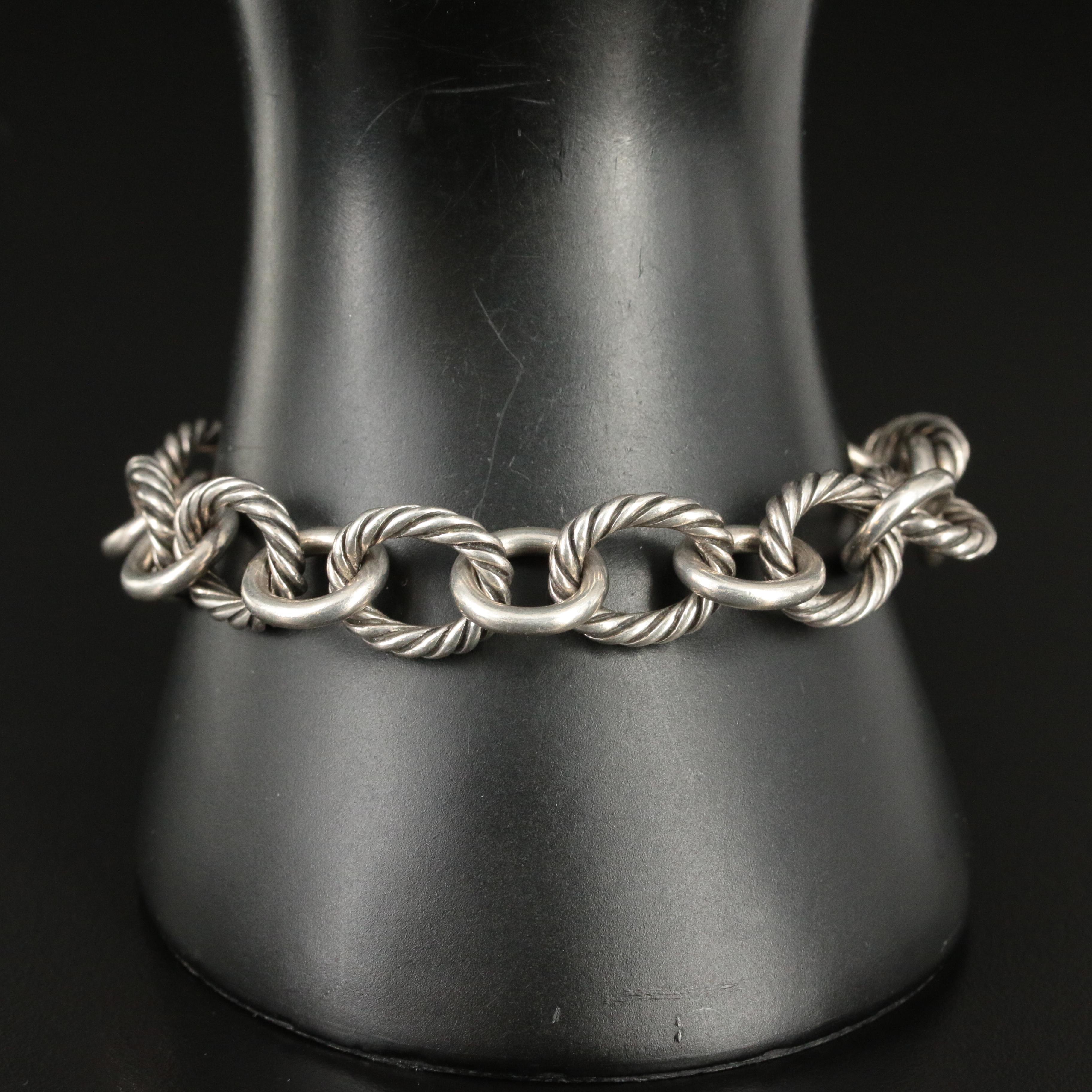 David Yurman Sterling Oval Link Bracelet
