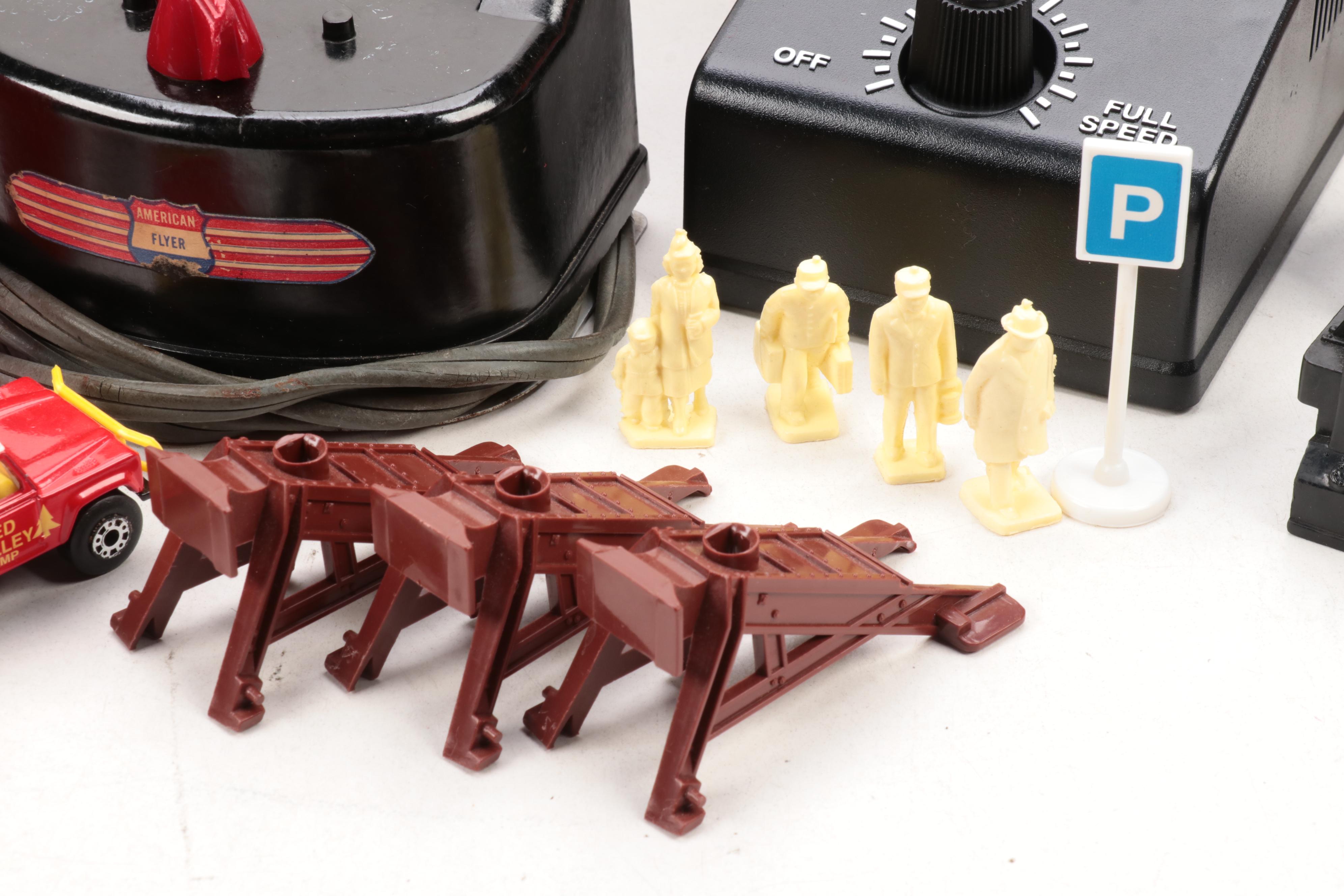 Lionel and American Flyer Transformers with Other Train Accessories and Decor