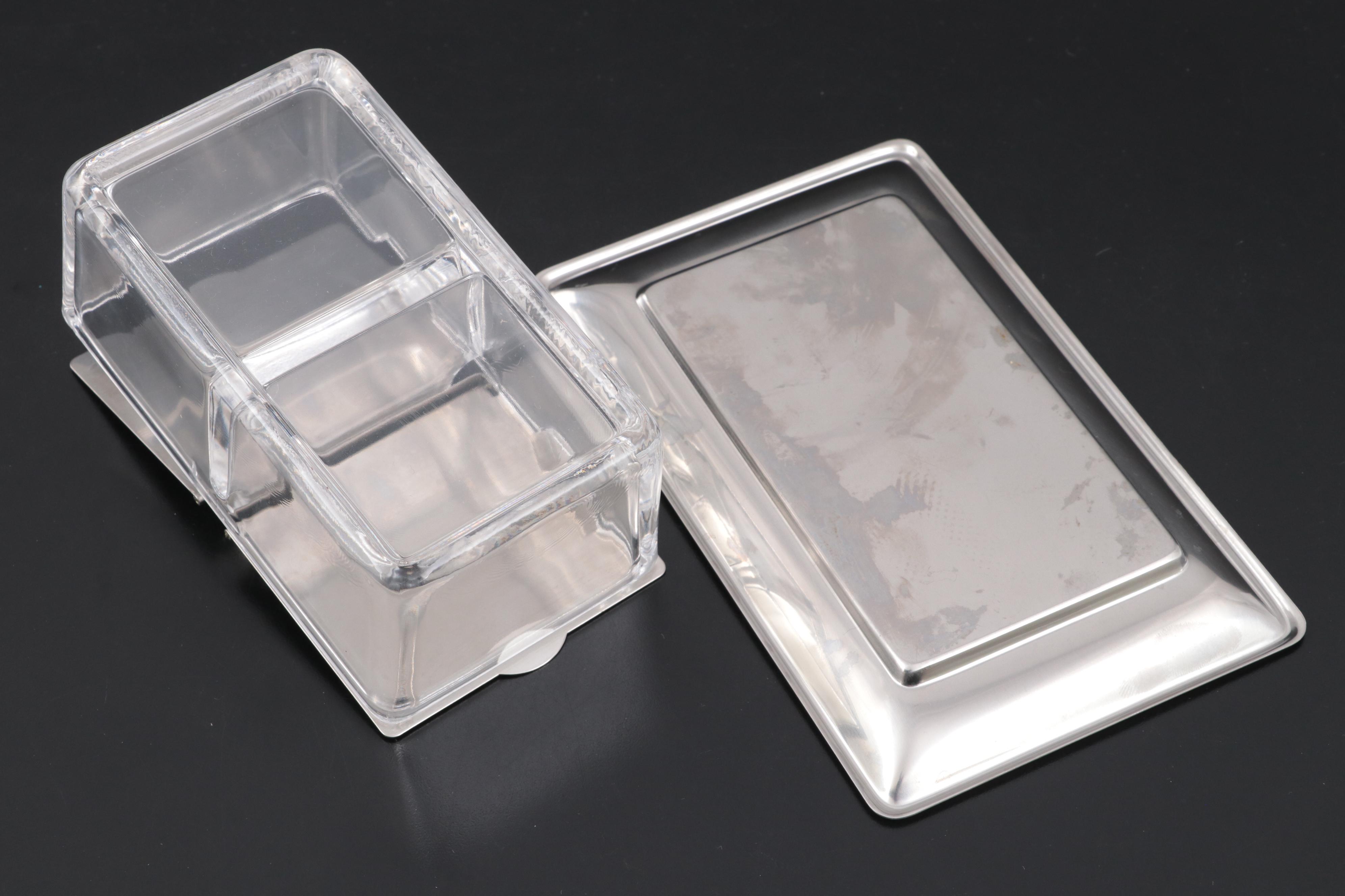 WMF Cormargan Double Condiment Set with Val St. Lambert and Other Tableware