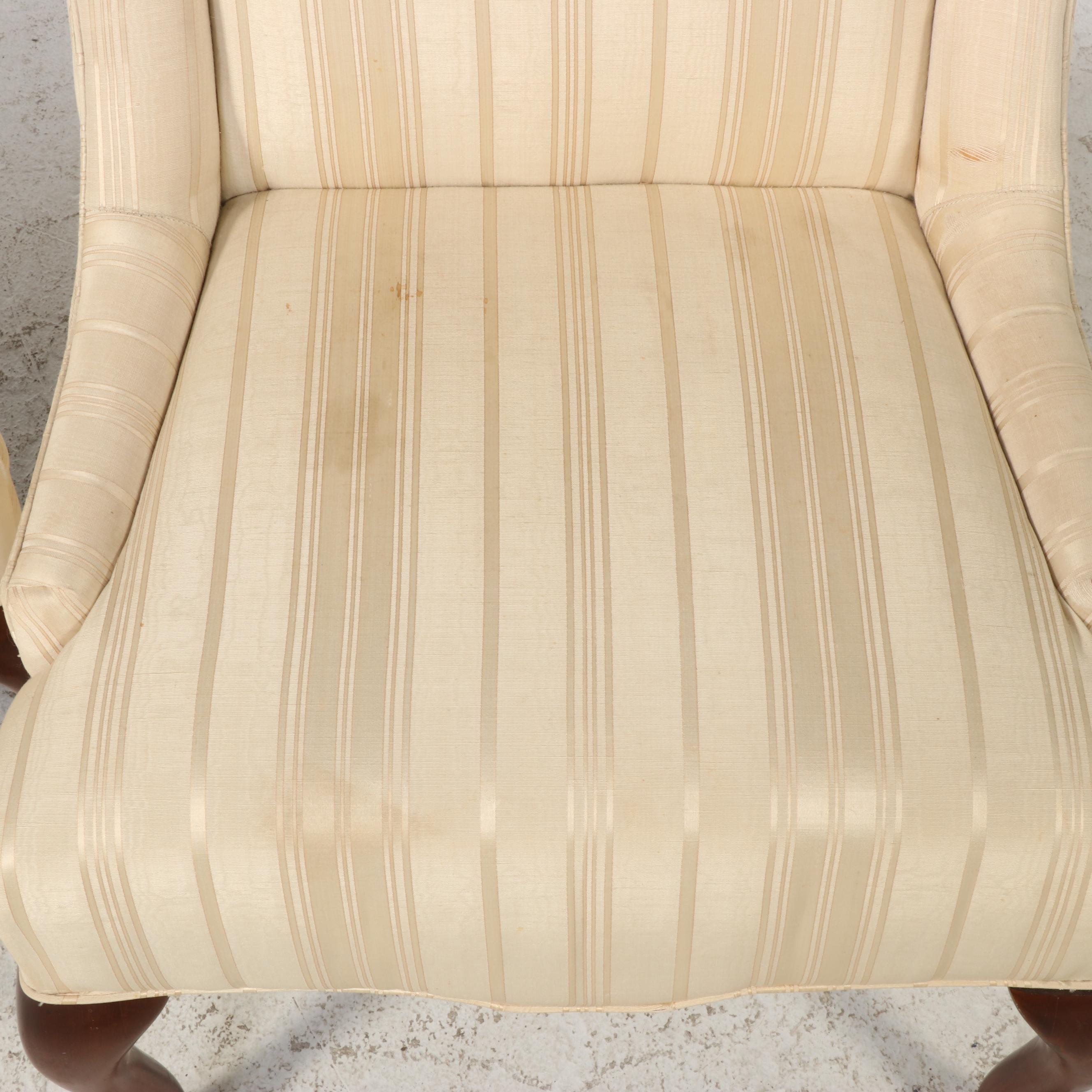 Pair of Queen Anne Style Custom-Upholstered Side Chairs, Late 20th Century