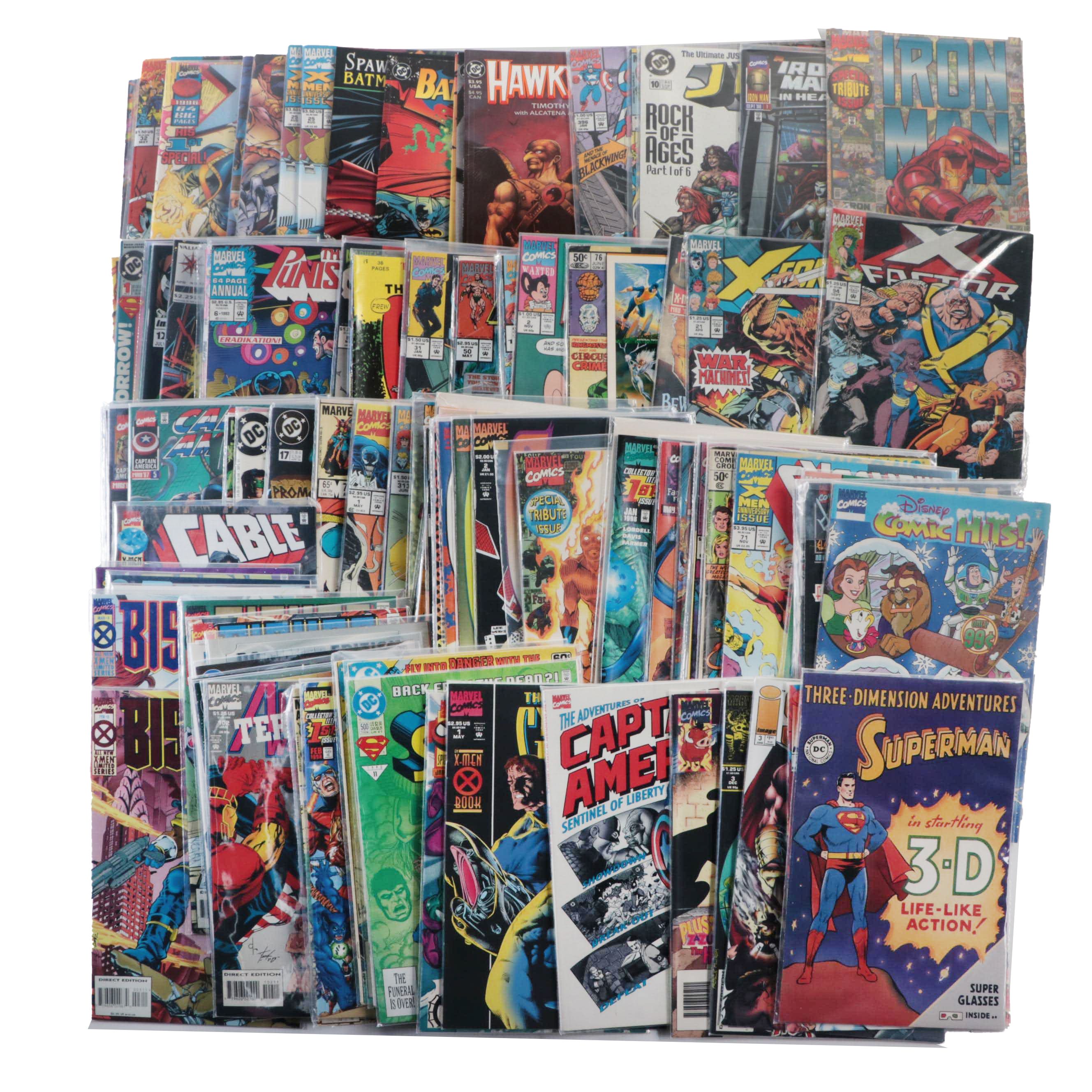 Marvel and DC Comic Books Including "Iron Man" and "Superman"