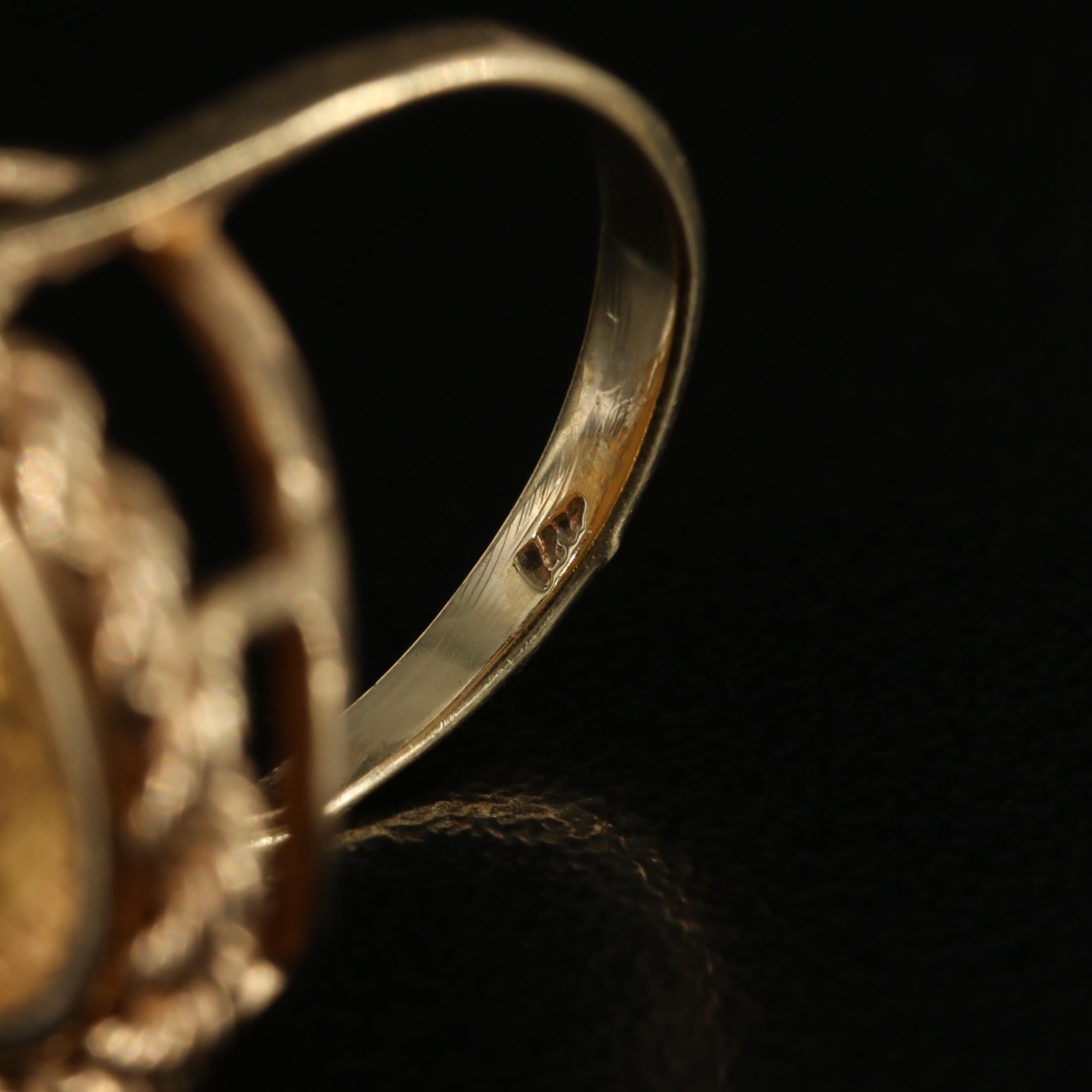 14K Ring with 1945 Mexican Dos Pesos Gold Coin