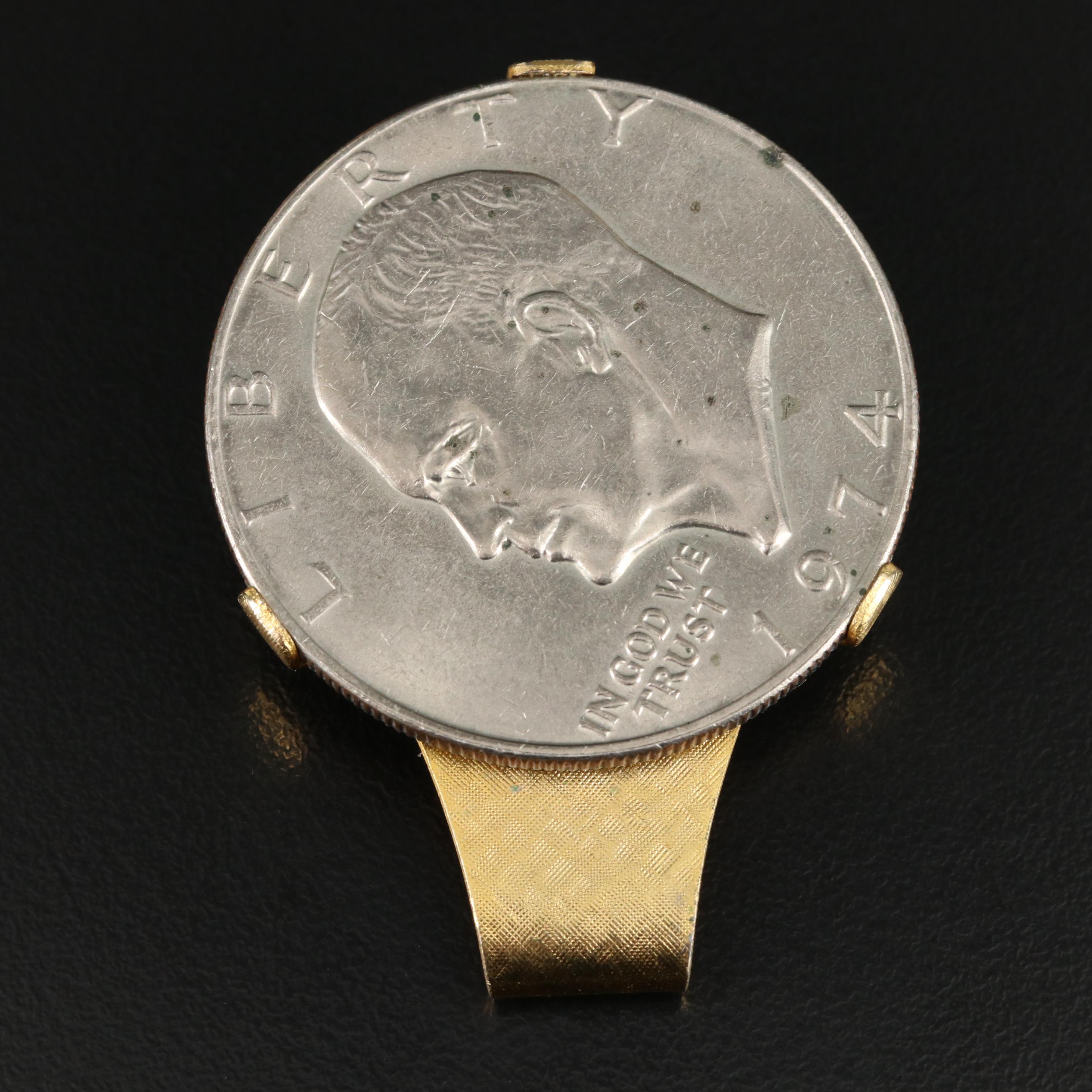 1974 Eisenhower Dollar in Money Clip