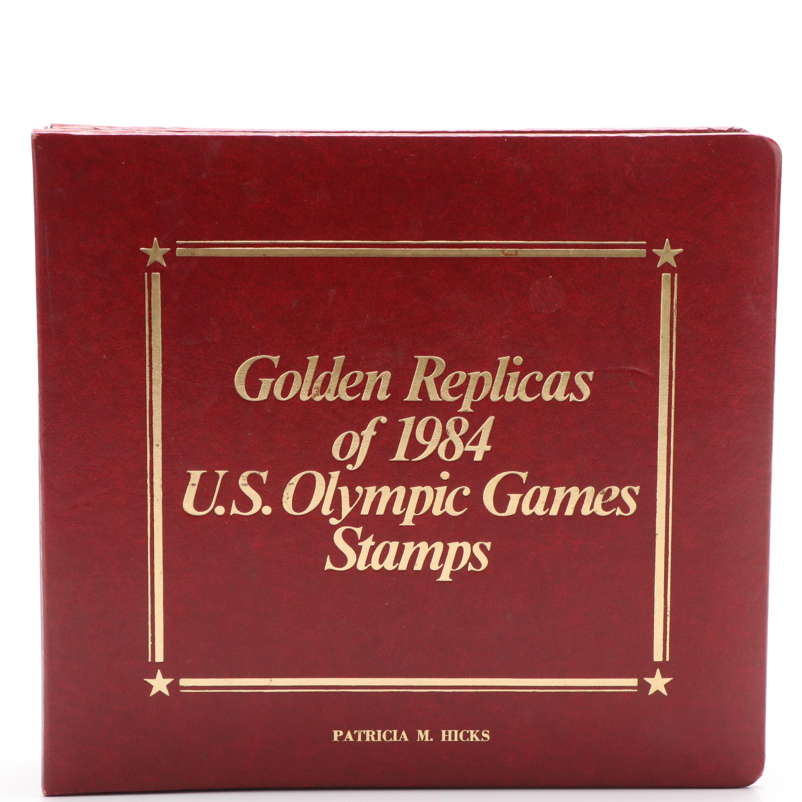Collection of Twelve Golden Replicas of United States Stamps on First Day Covers