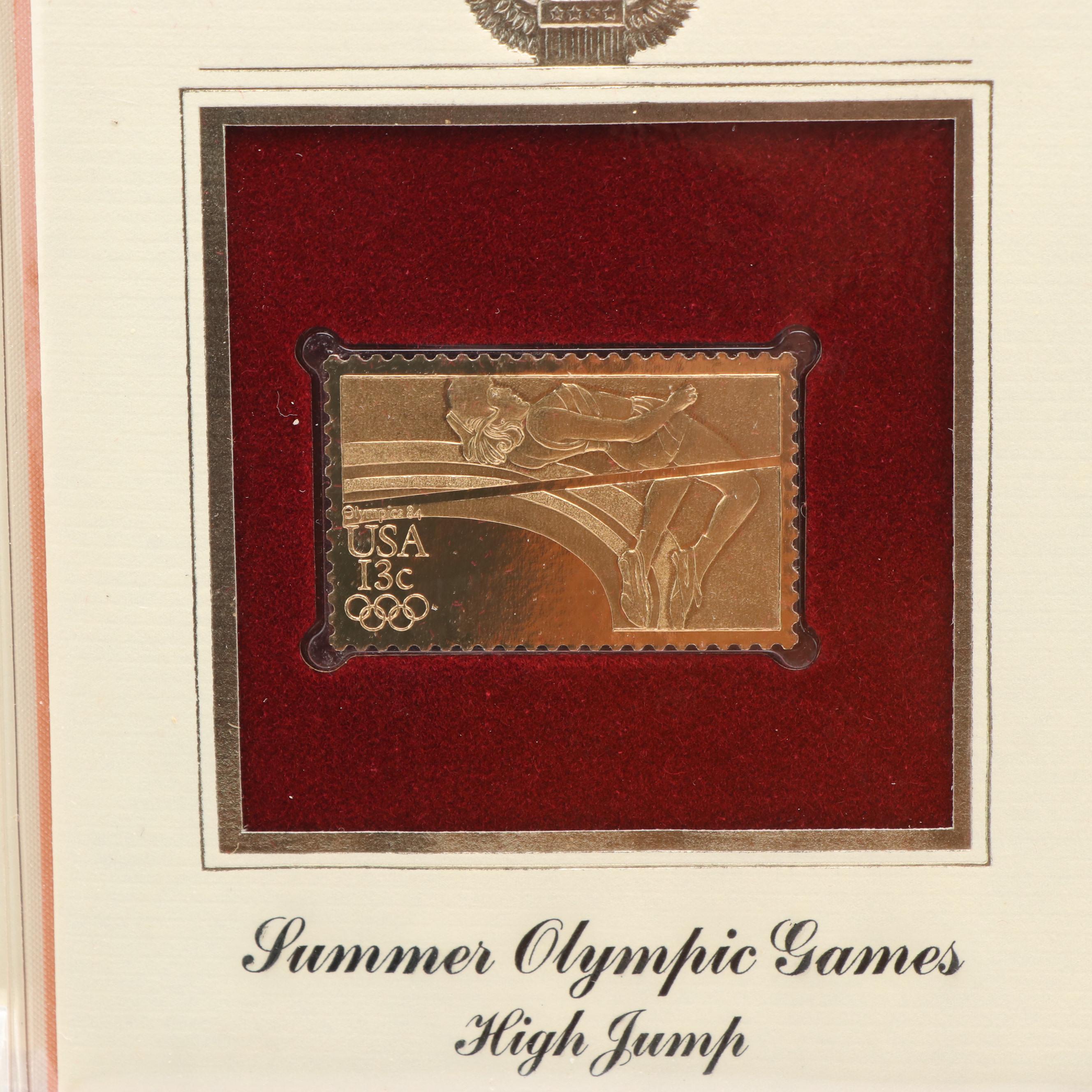 Collection of Twelve Golden Replicas of United States Stamps on First Day Covers