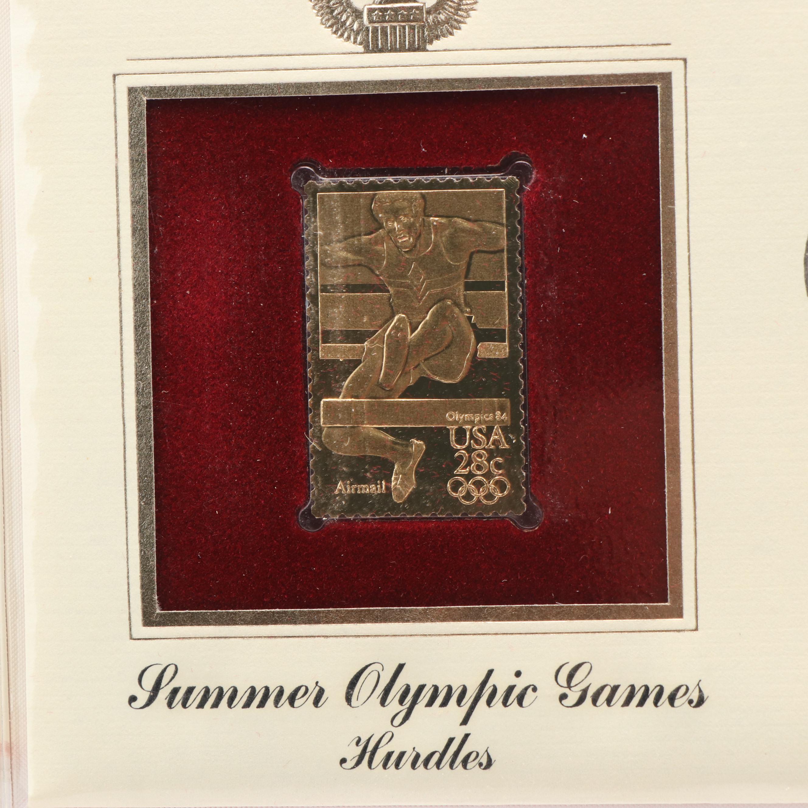 Collection of Twelve Golden Replicas of United States Stamps on First Day Covers