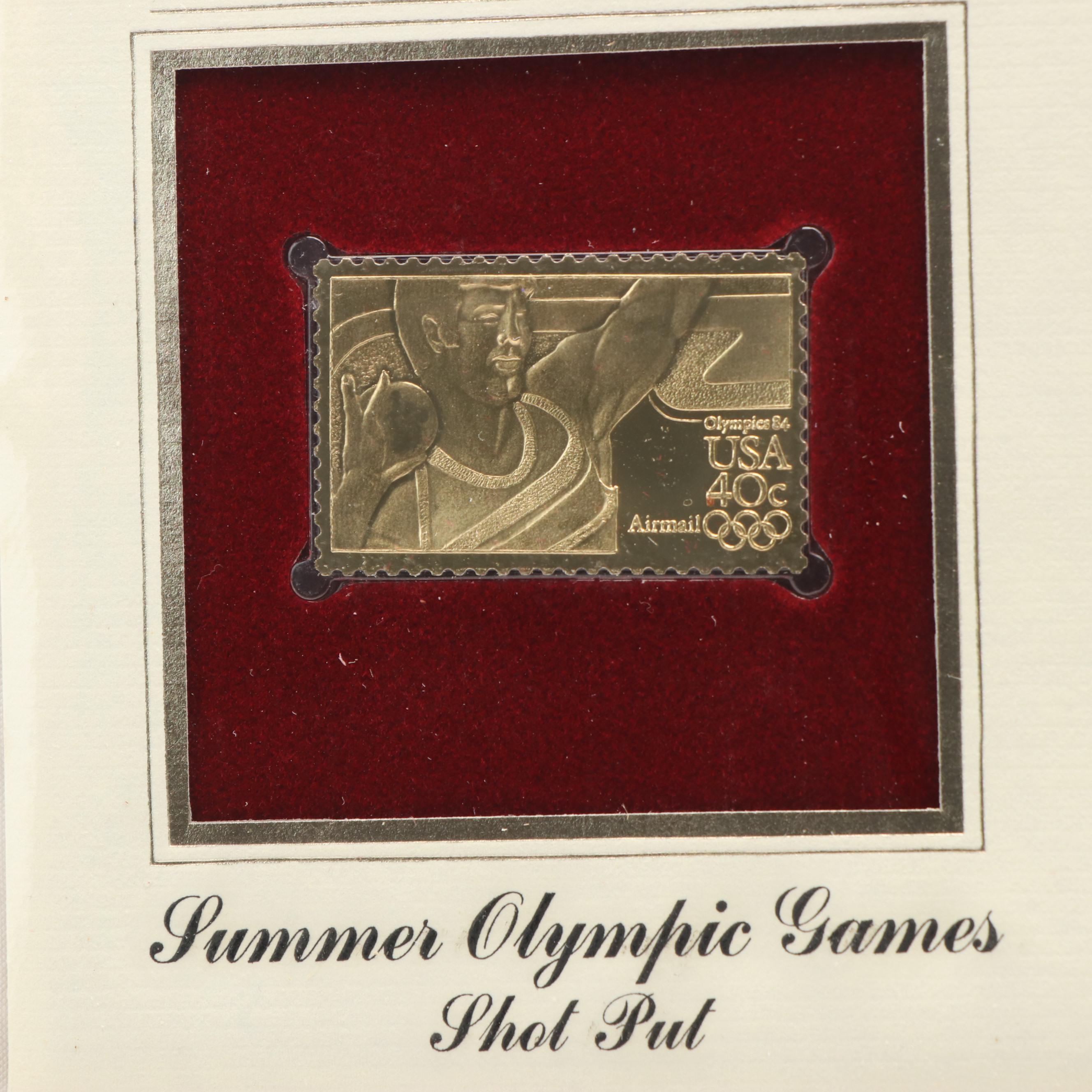 Collection of Twelve Golden Replicas of United States Stamps on First Day Covers