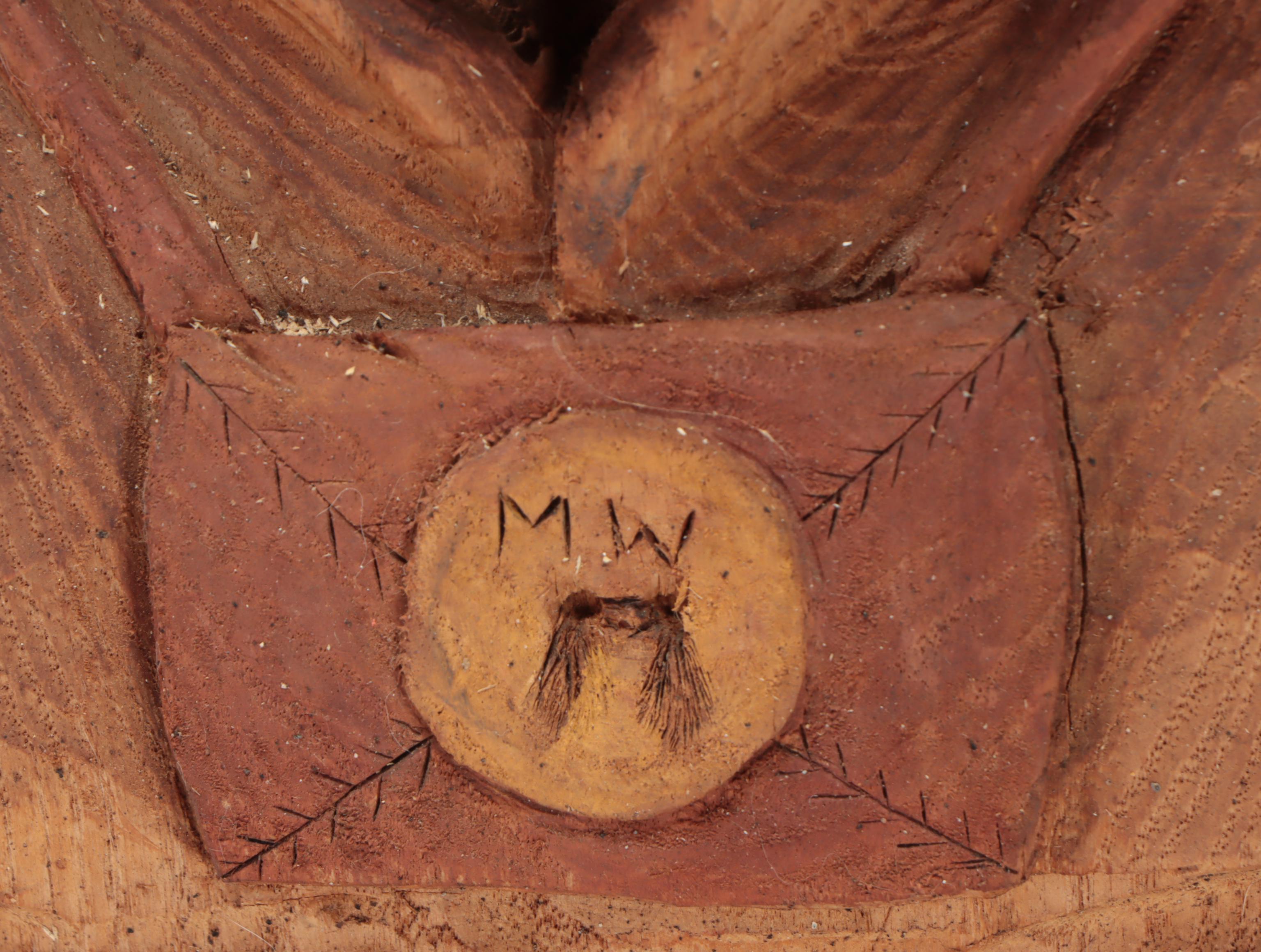 Carved Log Sculpture of a Mountaineer, 1989