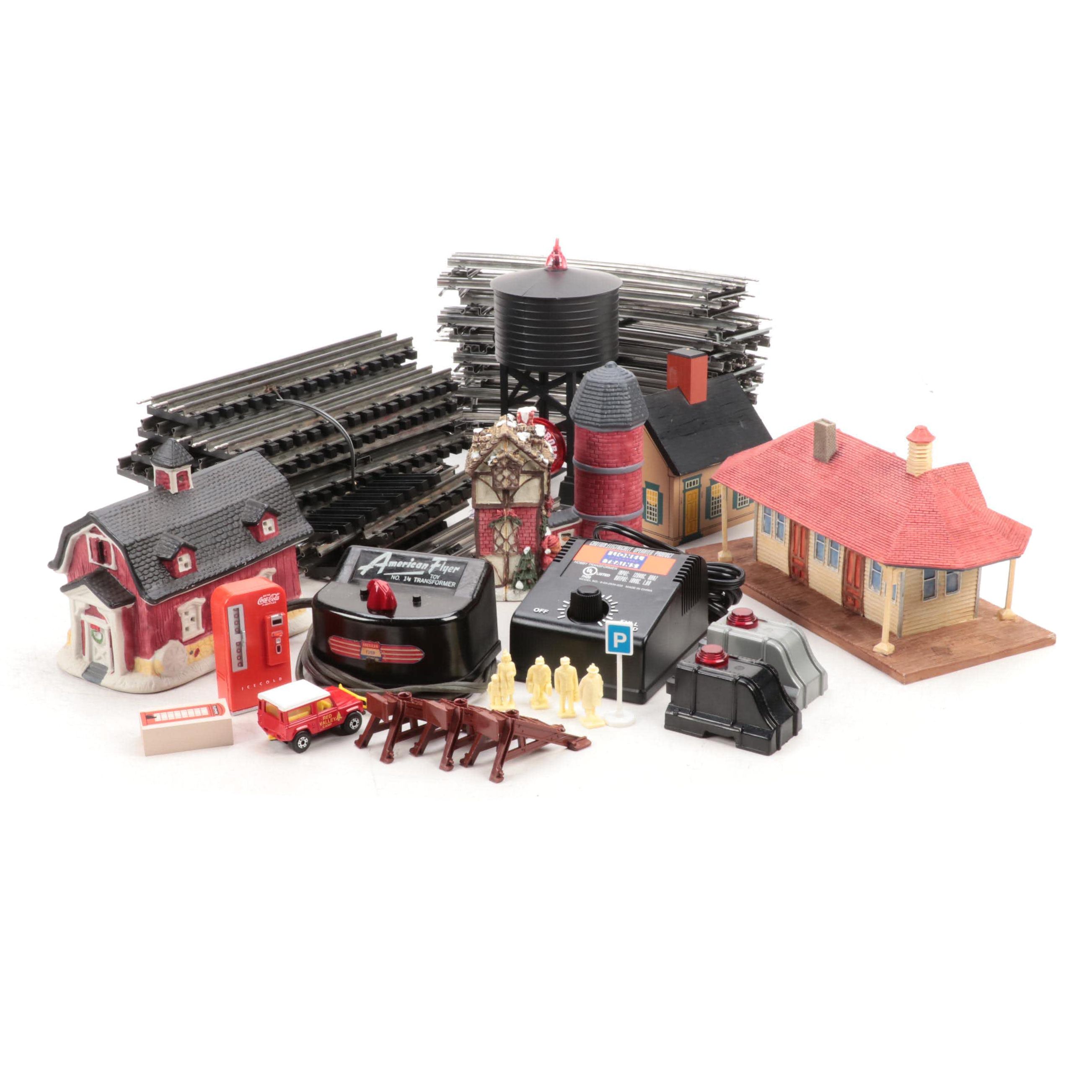 Lionel and American Flyer Transformers with Other Train Accessories and Decor