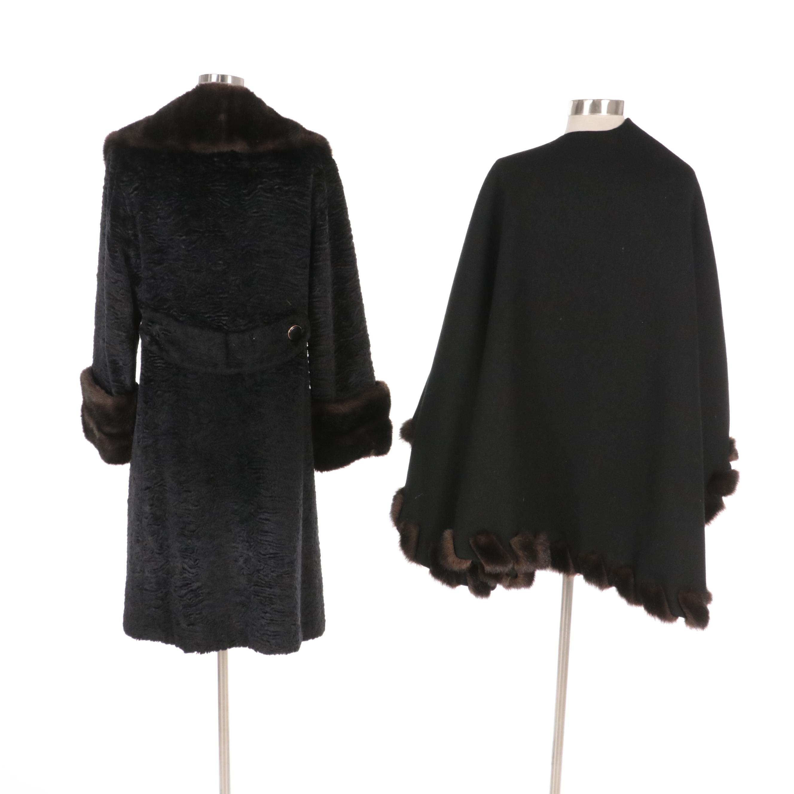 Aristocrat Faux Fur Coat with Donna Salyers' Fabulous Furs Faux Fur Wrap Shawl