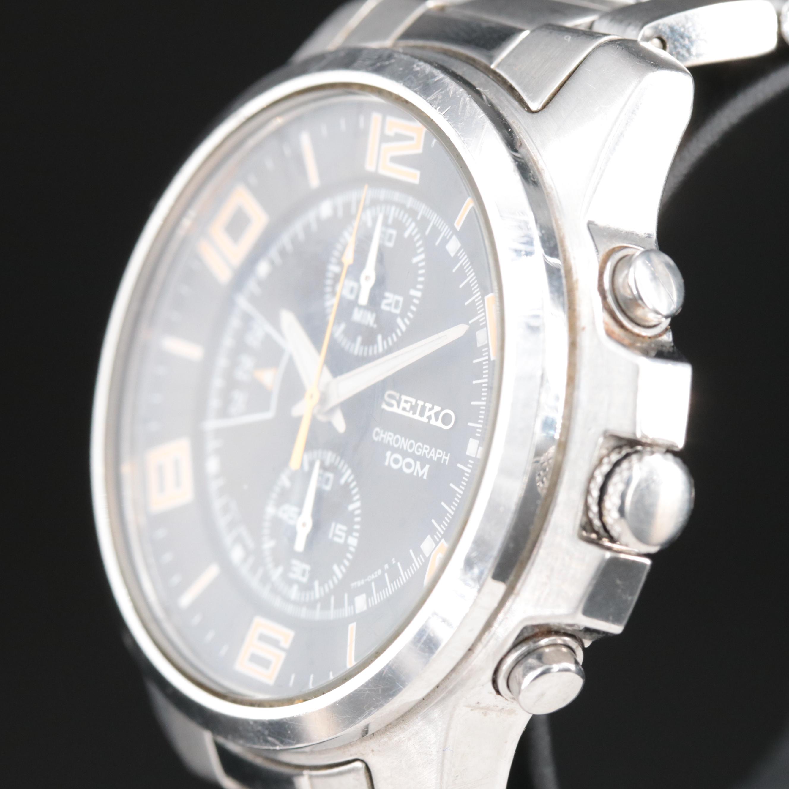 Seiko Gray Dial Classic Chronograph Quartz Watch