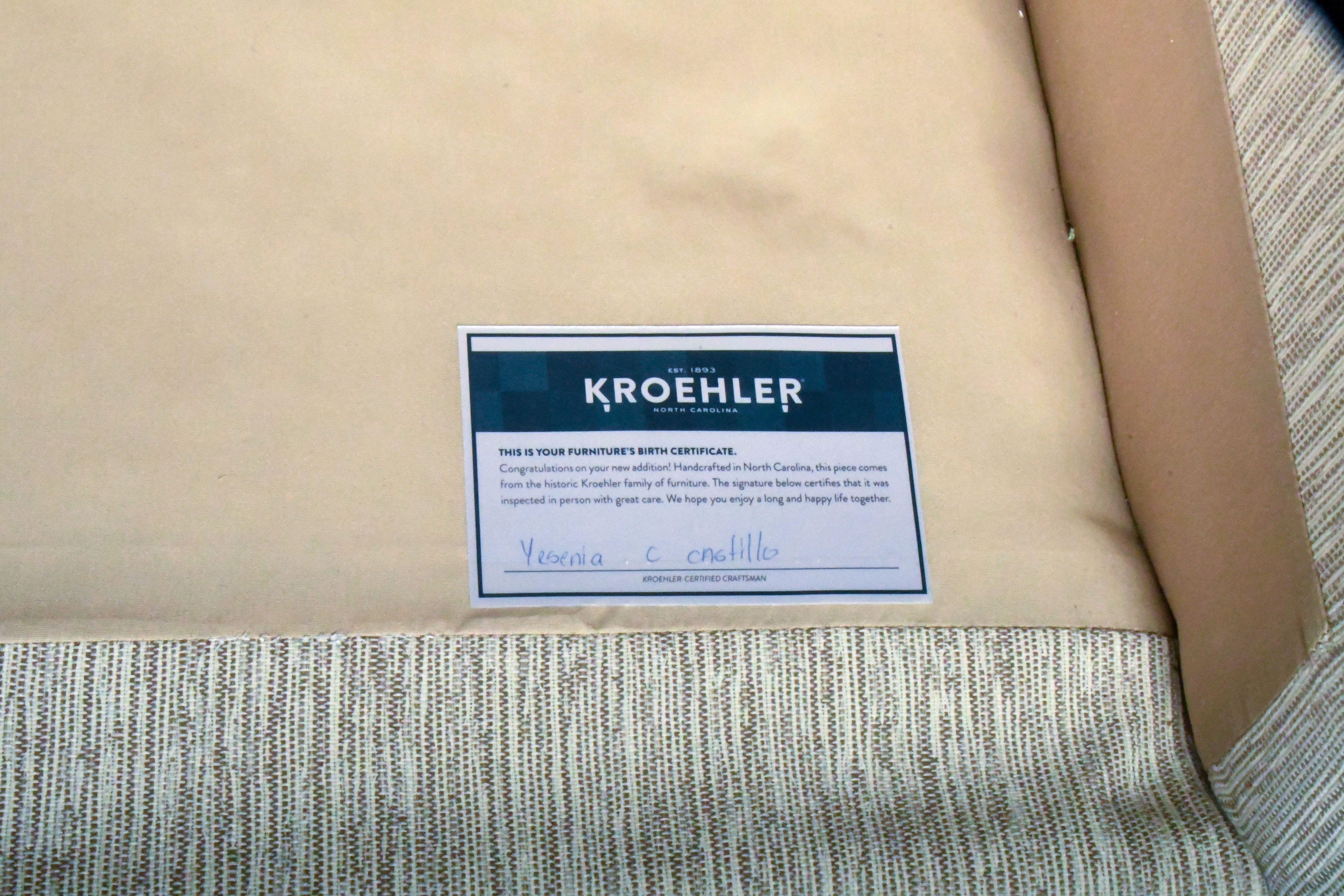 Kroehler Shelter Arm Loveseat with Accent Pillows