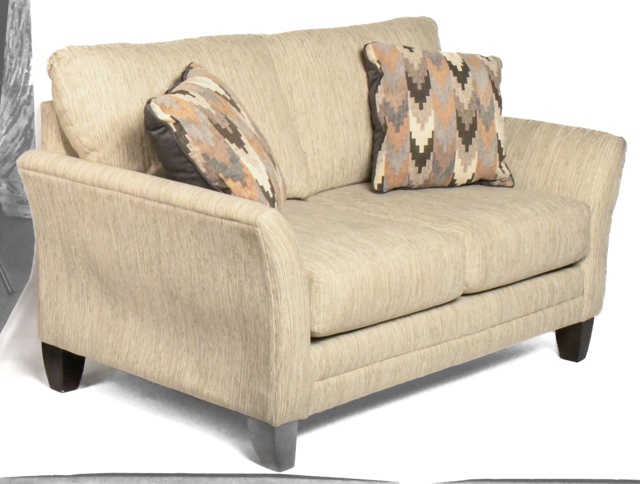 Kroehler Shelter Arm Loveseat with Accent Pillows