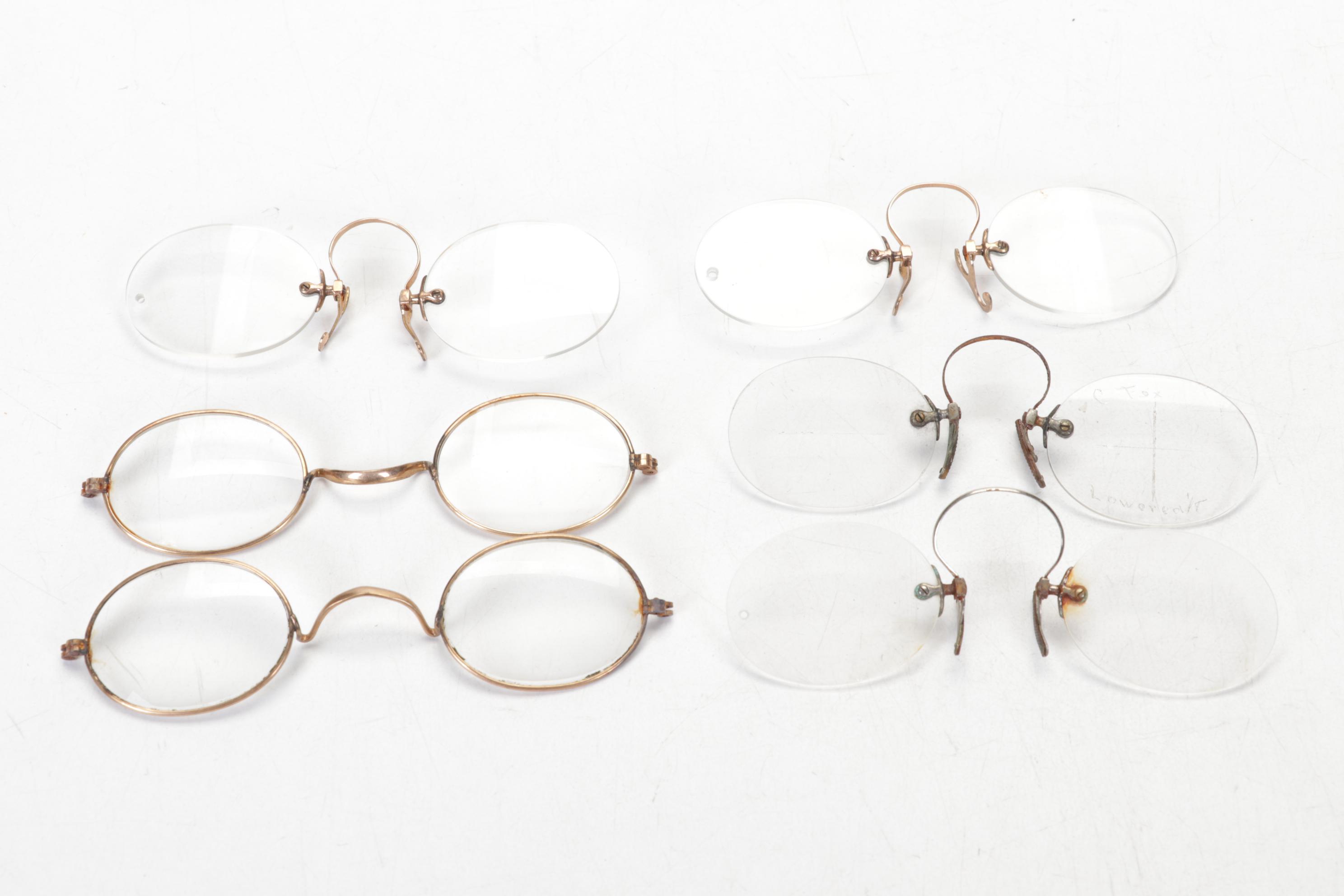 Pince-Nez, Temple Spectacles and Other Glasses, Late 19th/ Early 20th Century