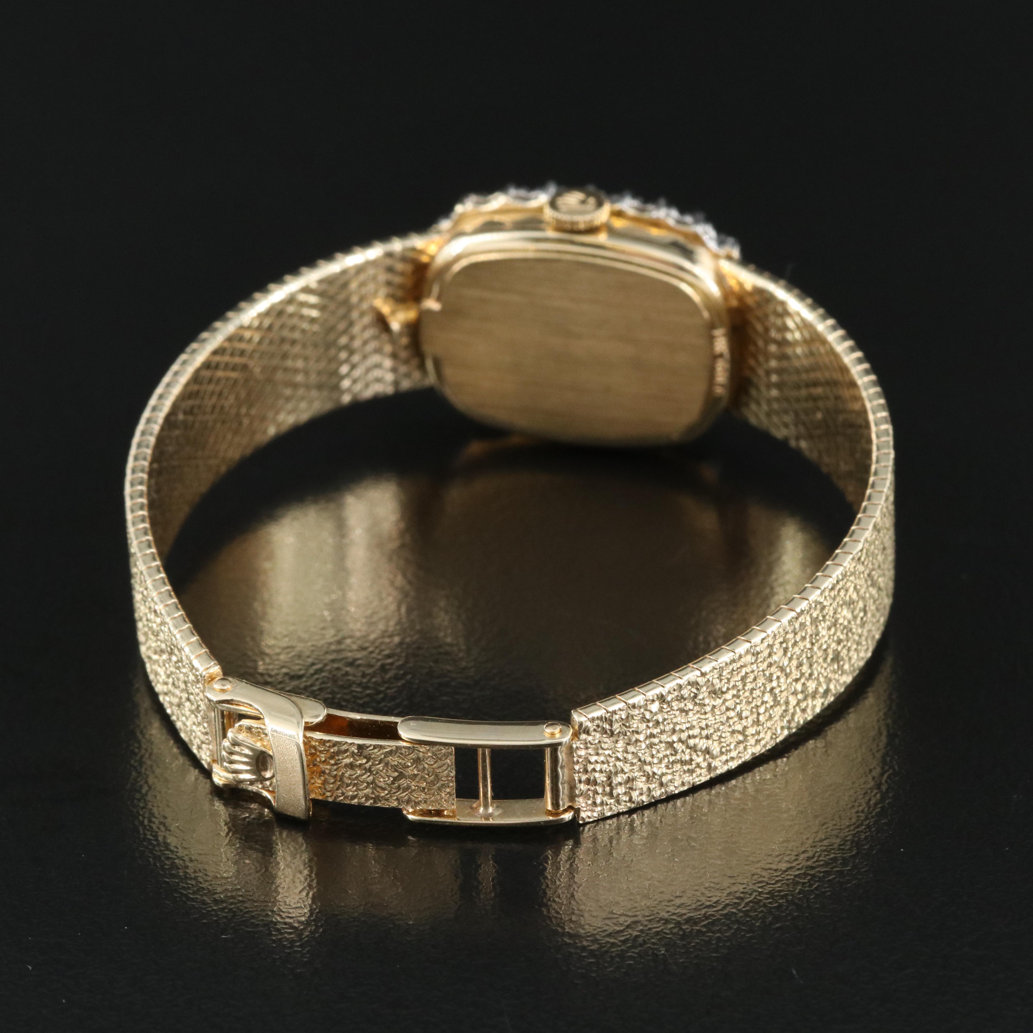 14K and Diamond Rolex Manual-Wind Watch