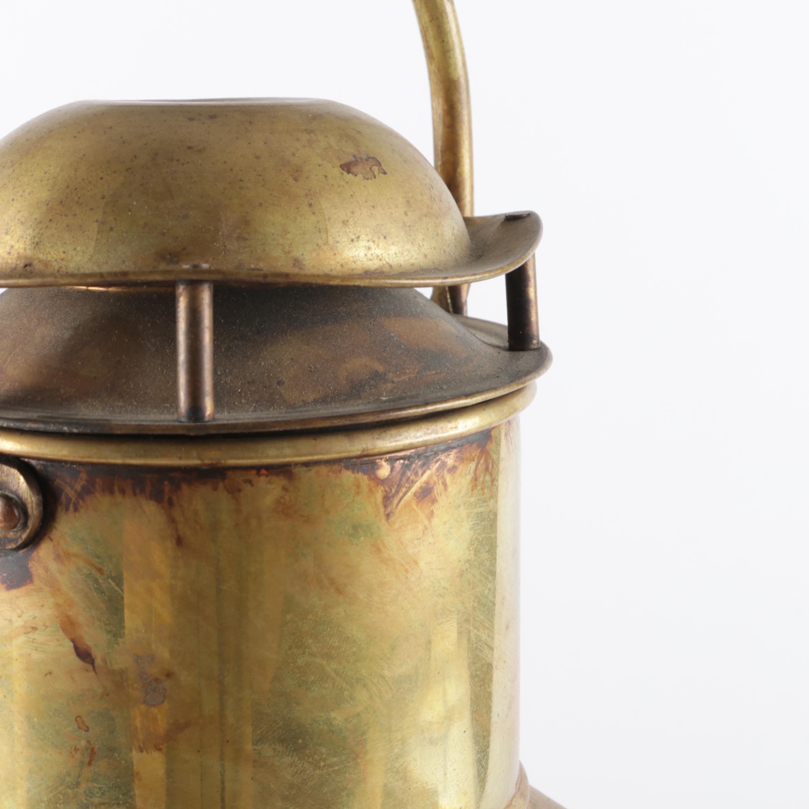 Brass Viking Oil Lantern and Small Oil Lamp