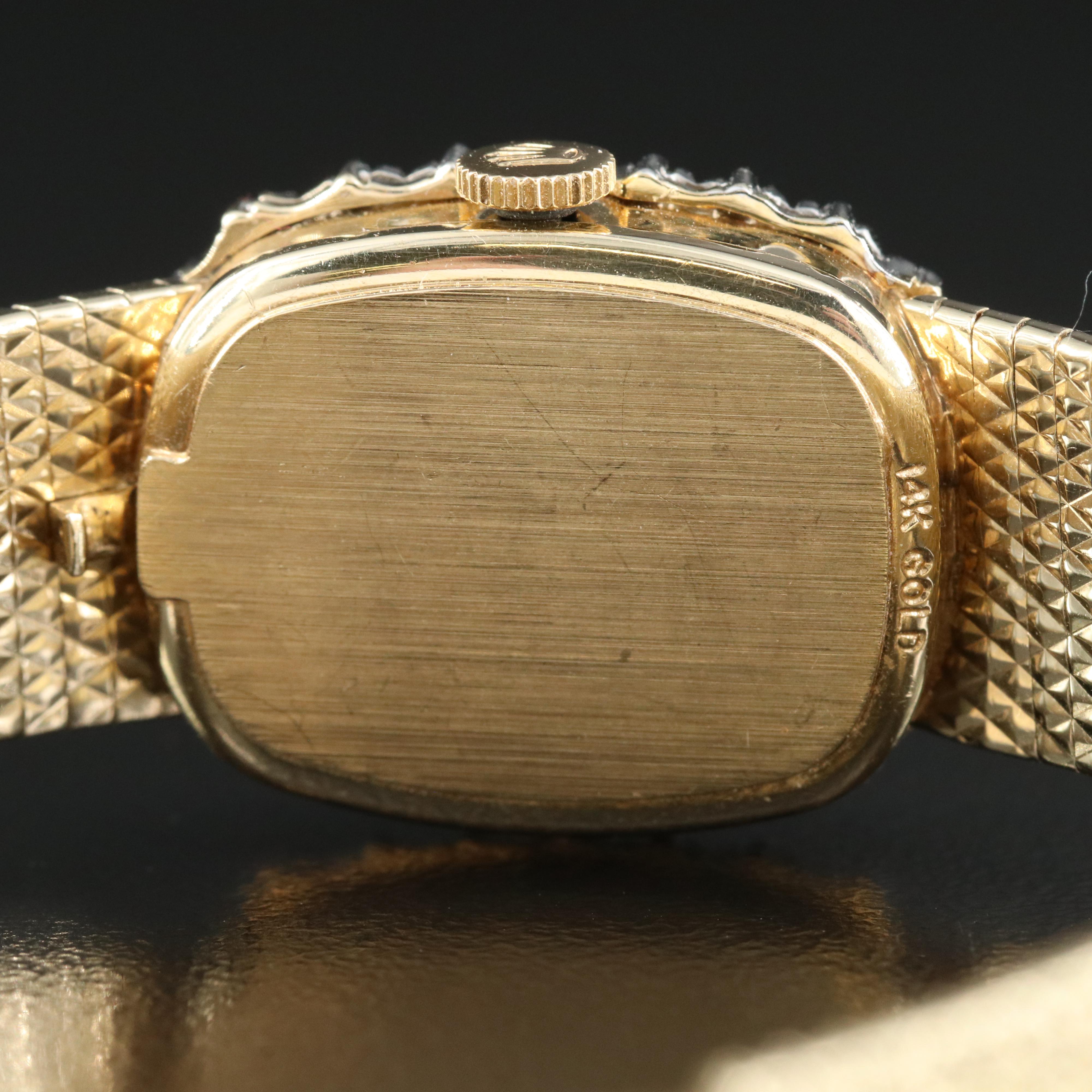 14K and Diamond Rolex Manual-Wind Watch