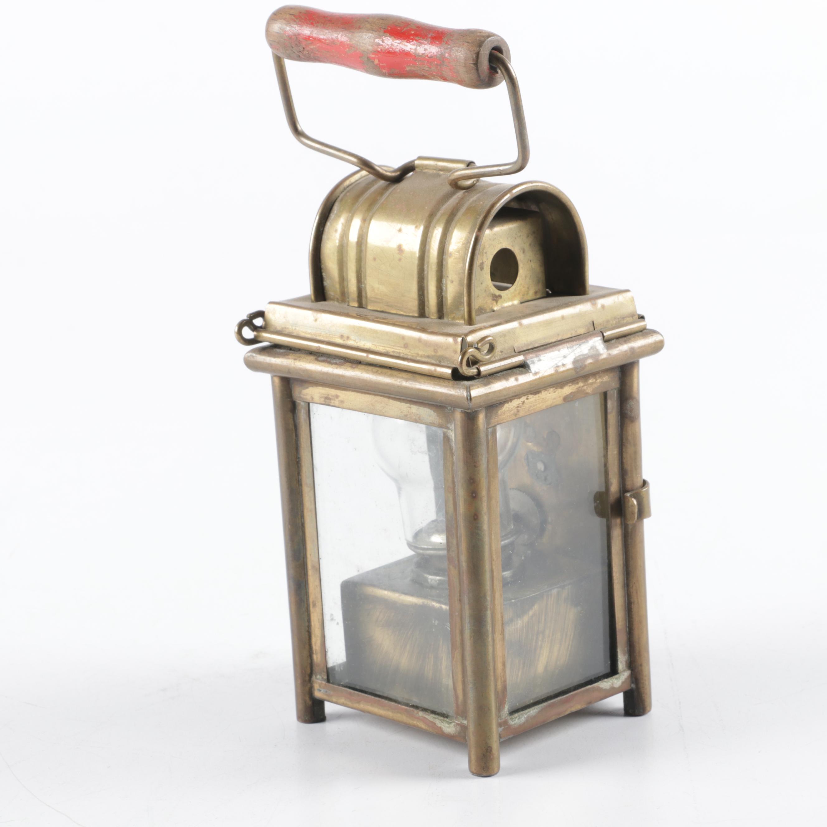 Brass Viking Oil Lantern and Small Oil Lamp