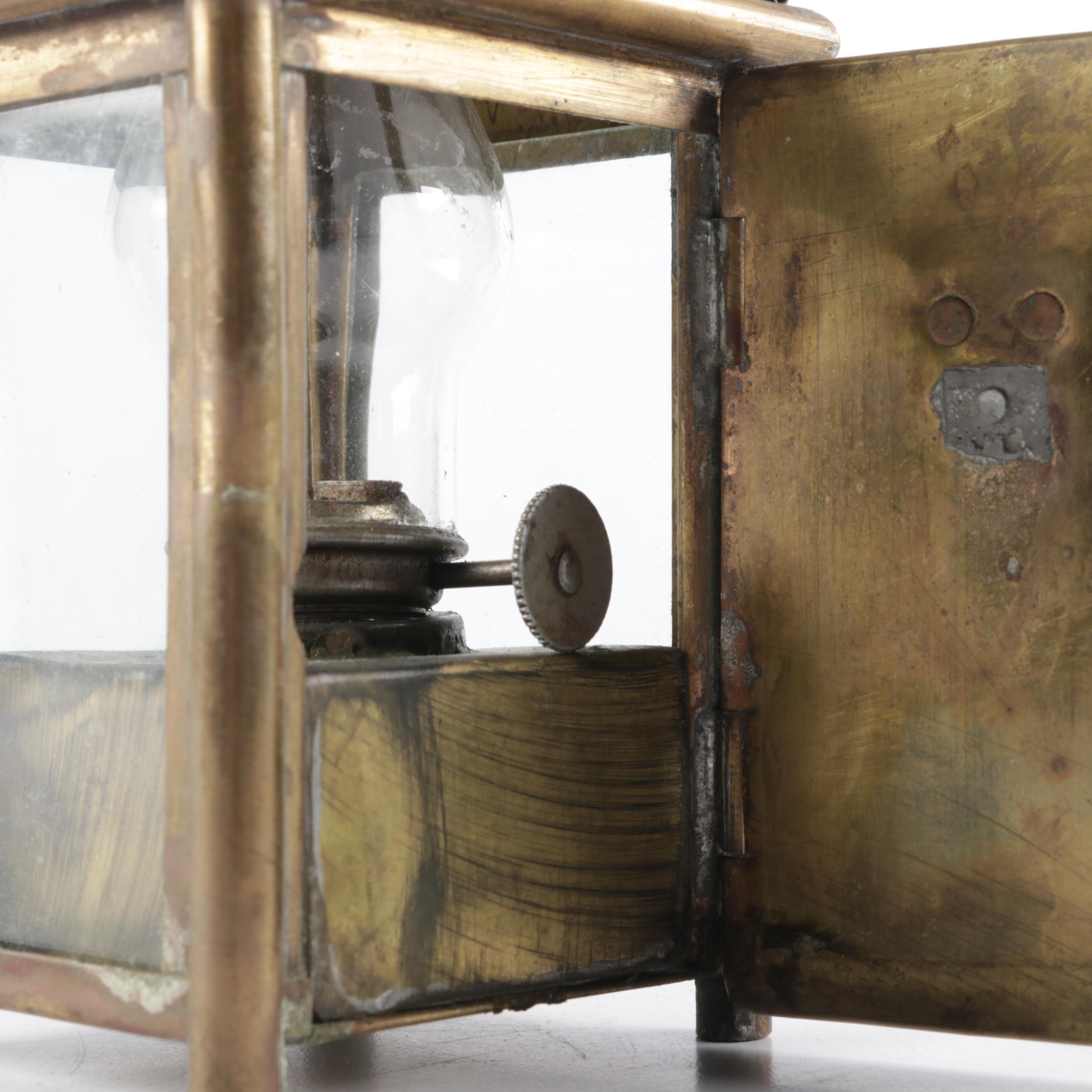 Brass Viking Oil Lantern and Small Oil Lamp