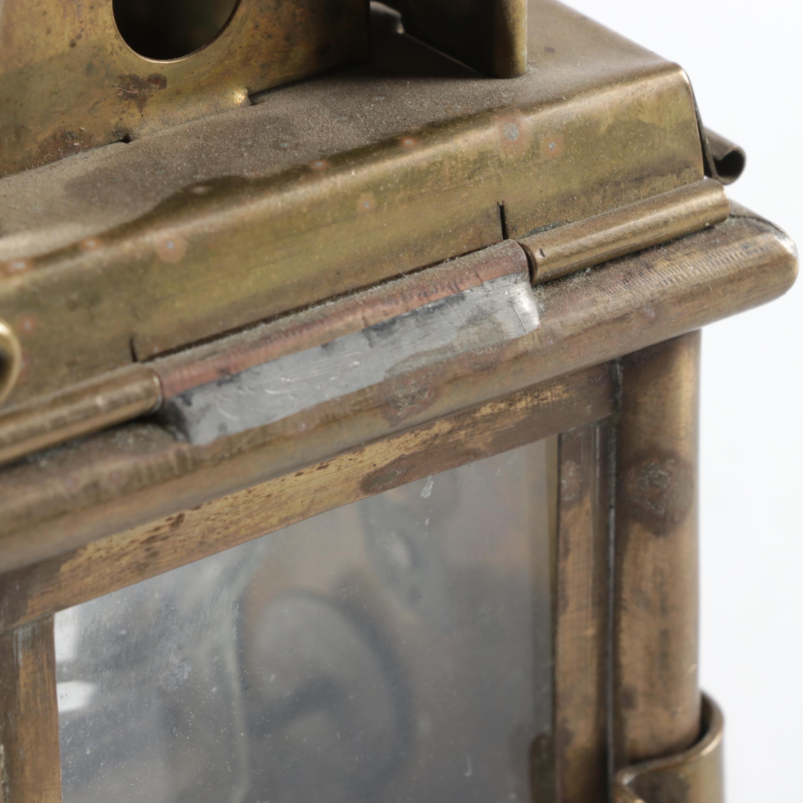 Brass Viking Oil Lantern and Small Oil Lamp