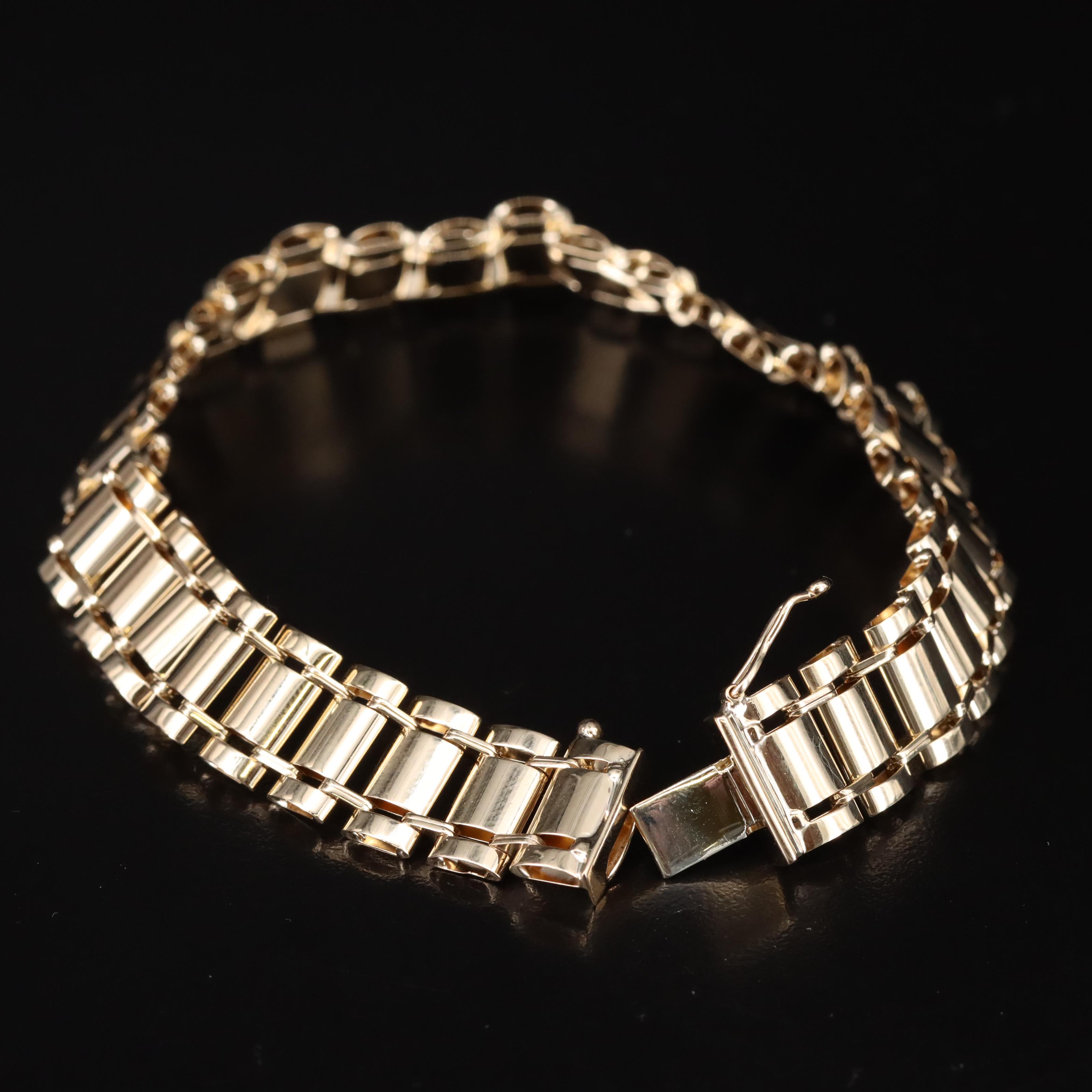 10K Watch Band Chain Bracelet EBTH