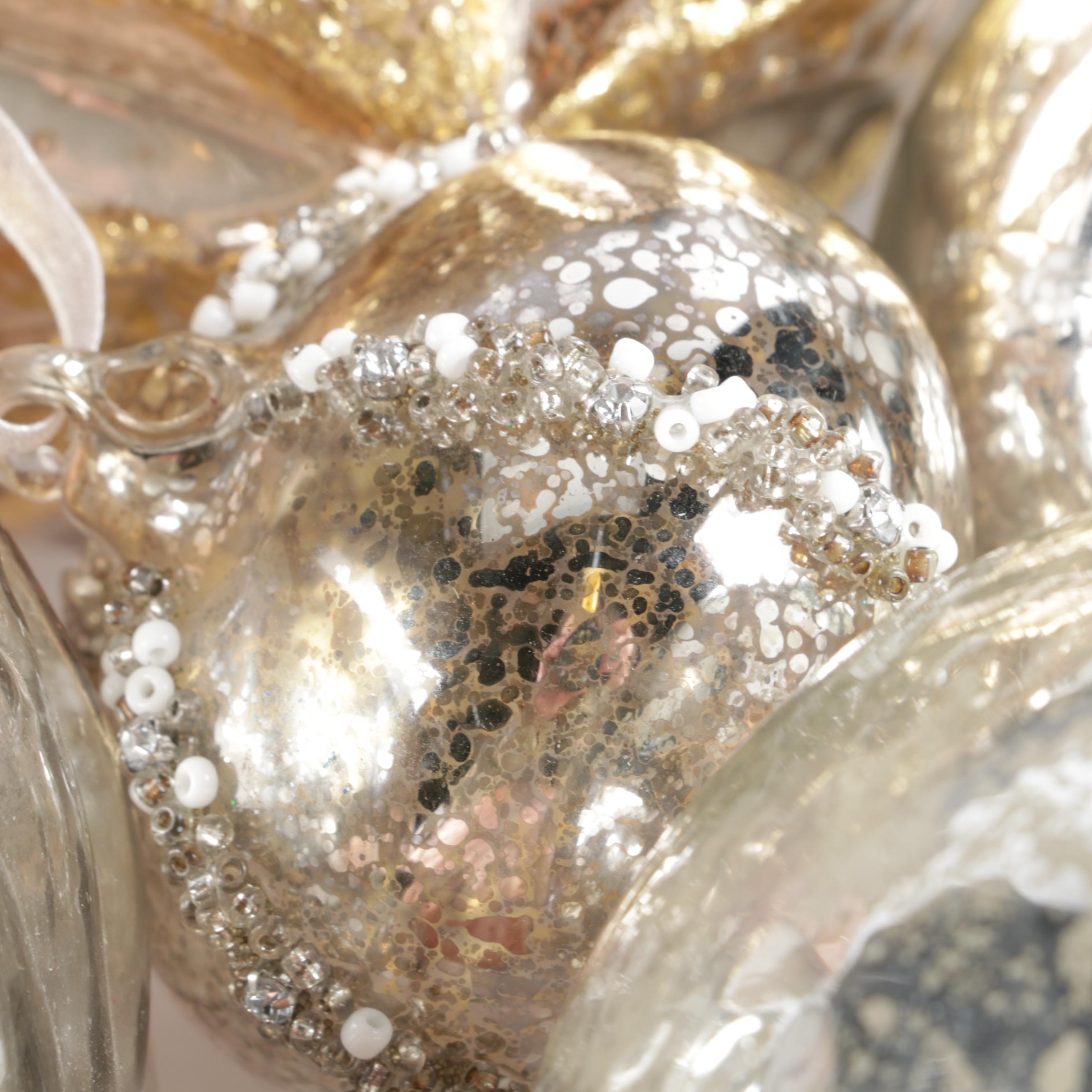 Iridescent Glass Ornaments with More Glass Christmas Tree Ornaments