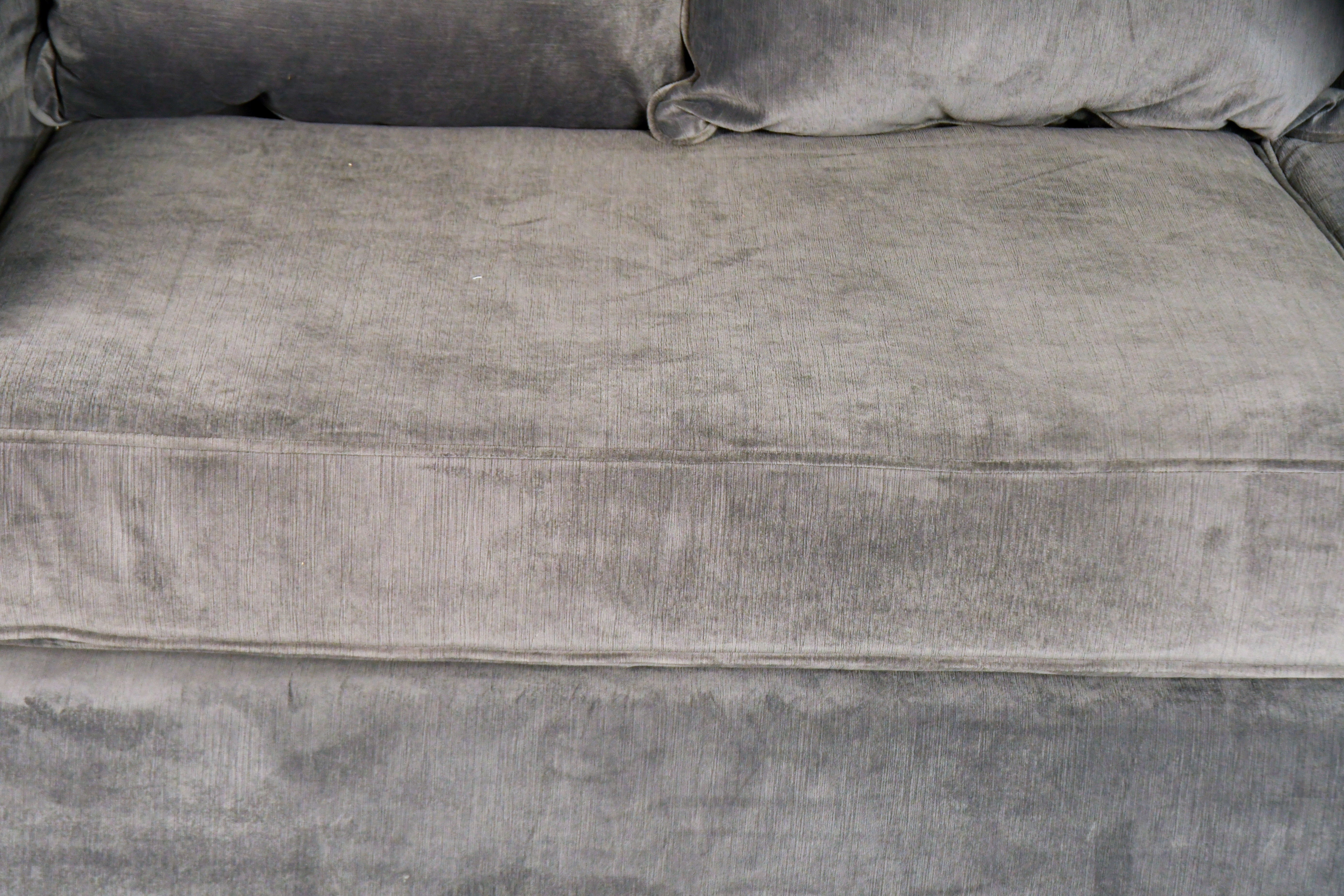 Contemporary Gray Velvet Sofa