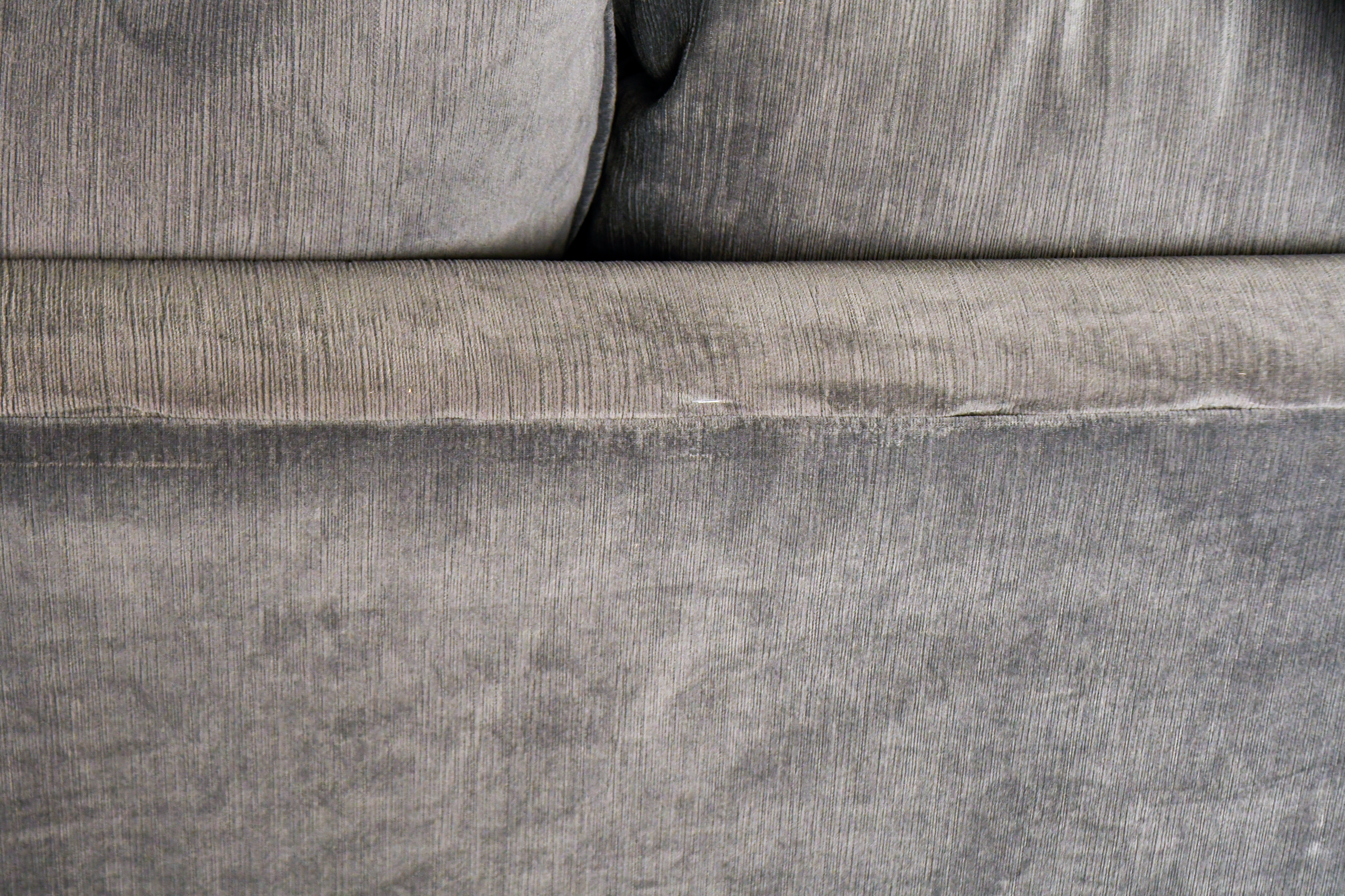Contemporary Gray Velvet Sofa