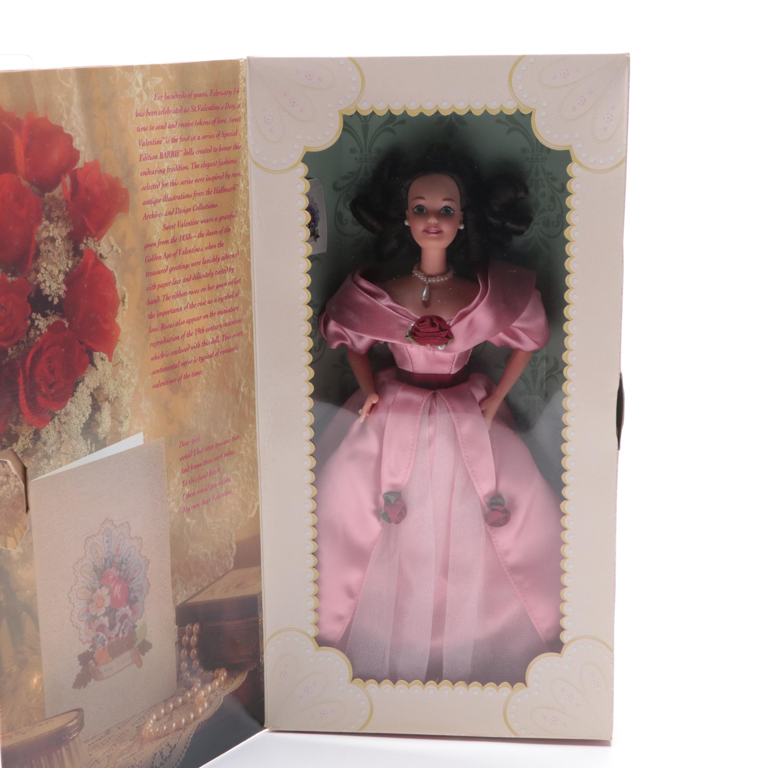 Mattel "Holiday Wishes" and "Sweet Valentine" Barbie Dolls