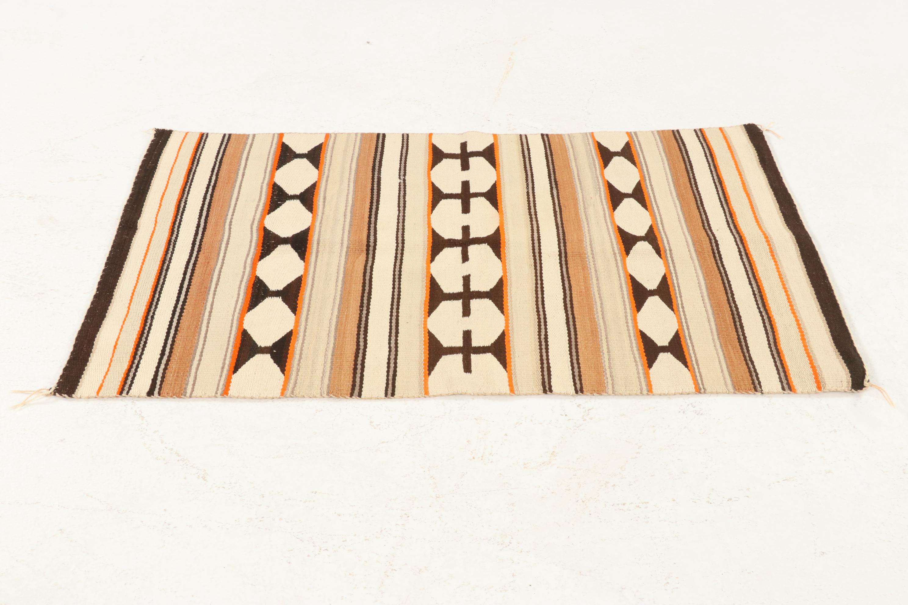 2'2 x 3'10 Handwoven Navajo Chinle Style Saddle Blanket