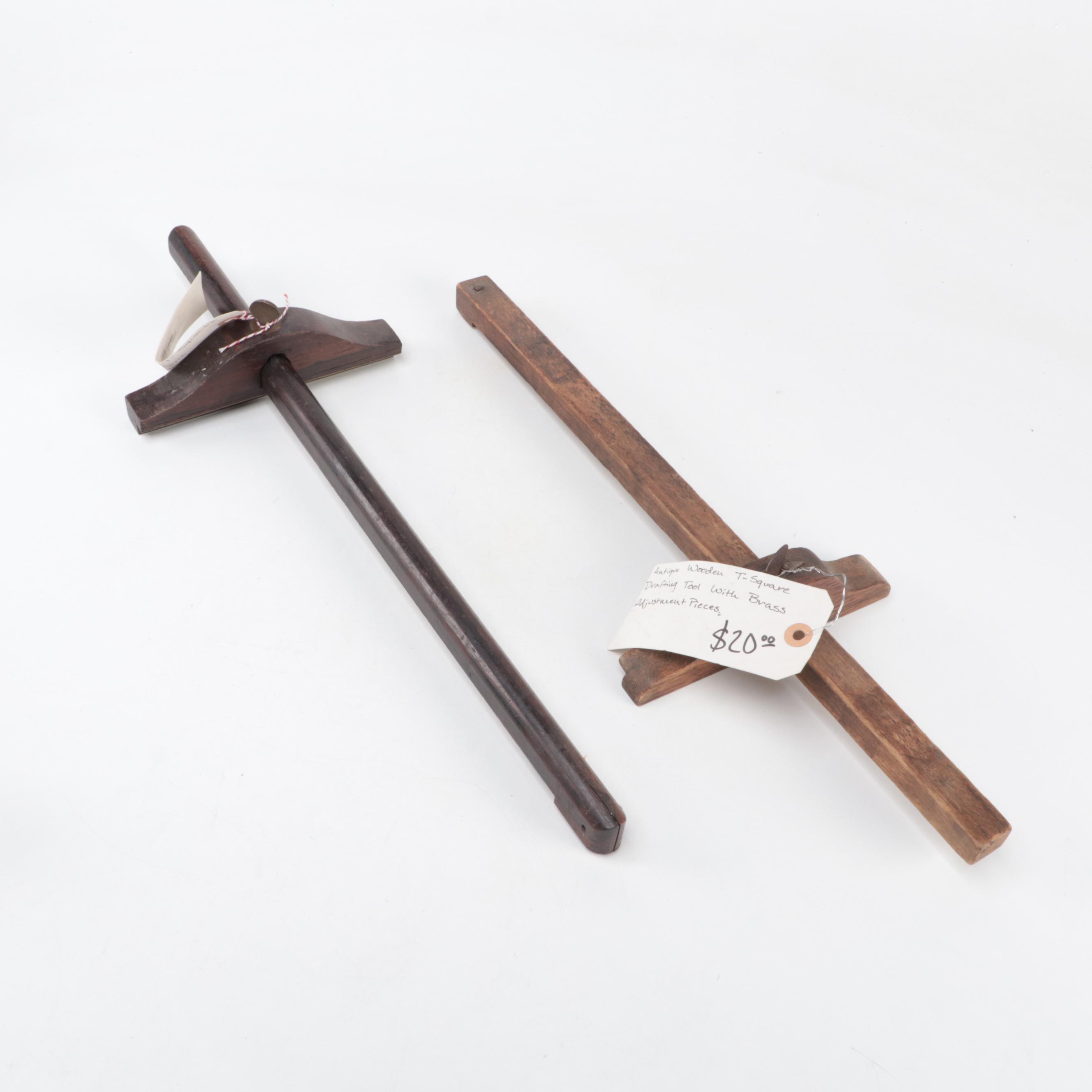 Antique Wood Scribe Tools with Block Plane