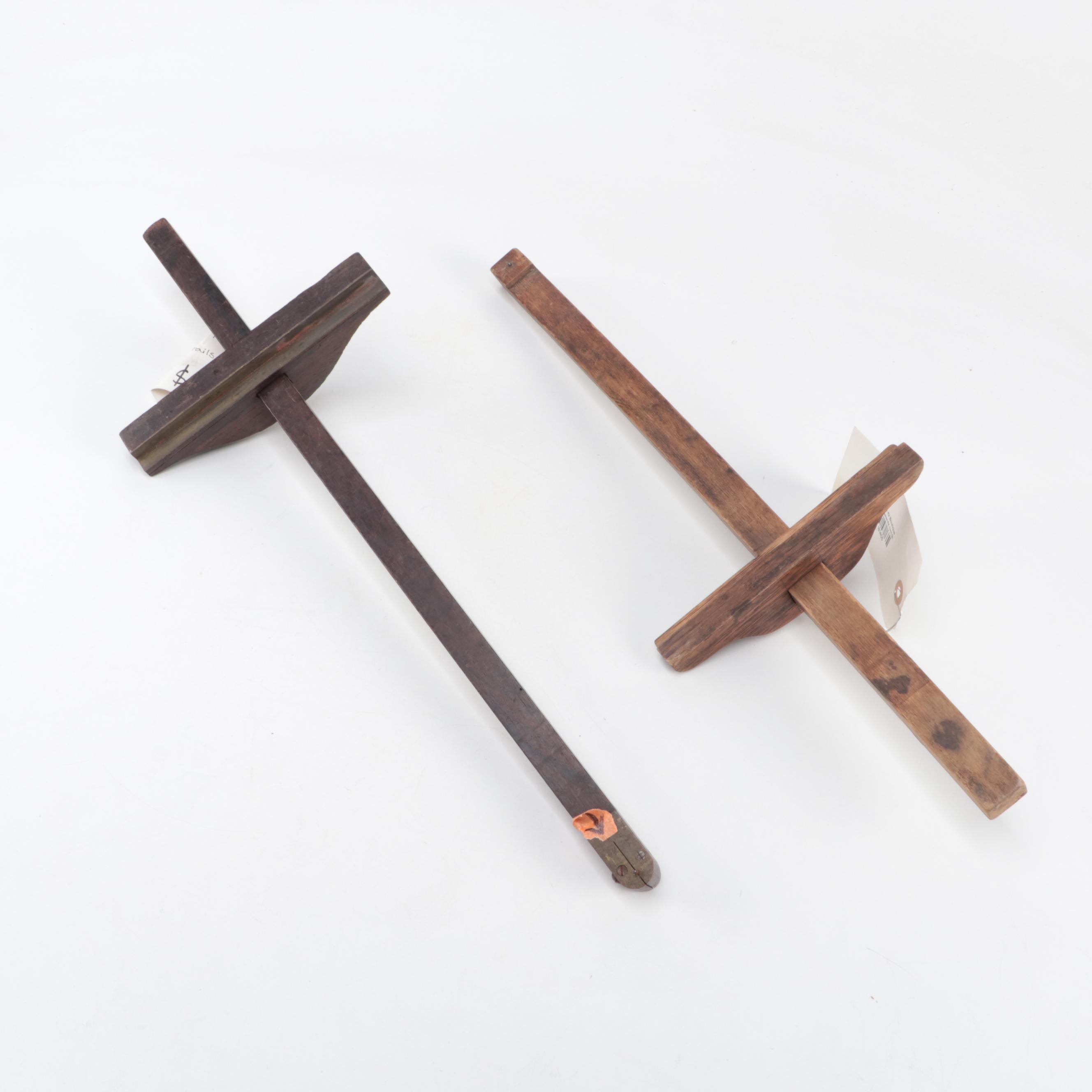 Antique Wood Scribe Tools with Block Plane
