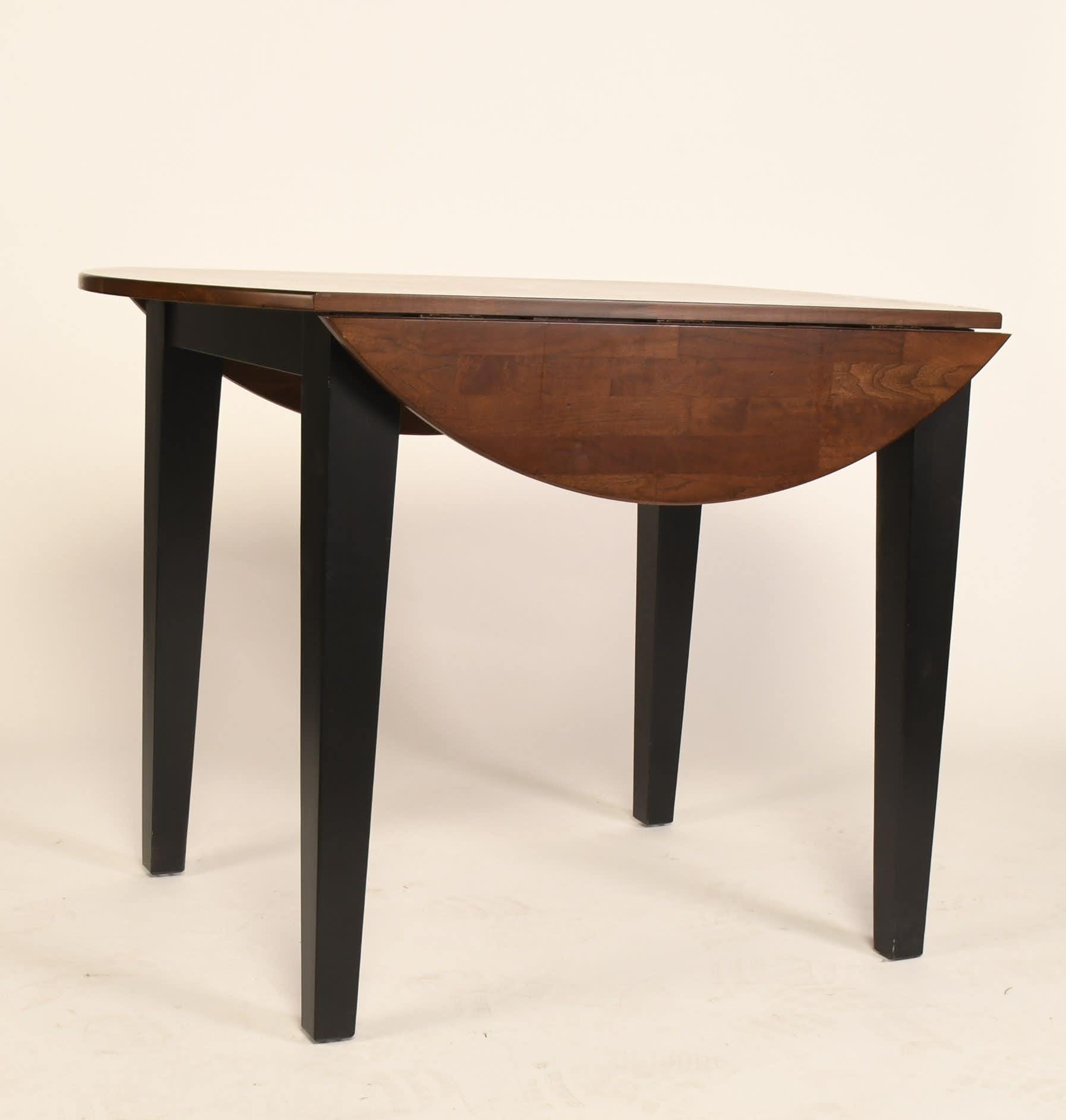 Contemporary Hardwood Drop-Leaf Table