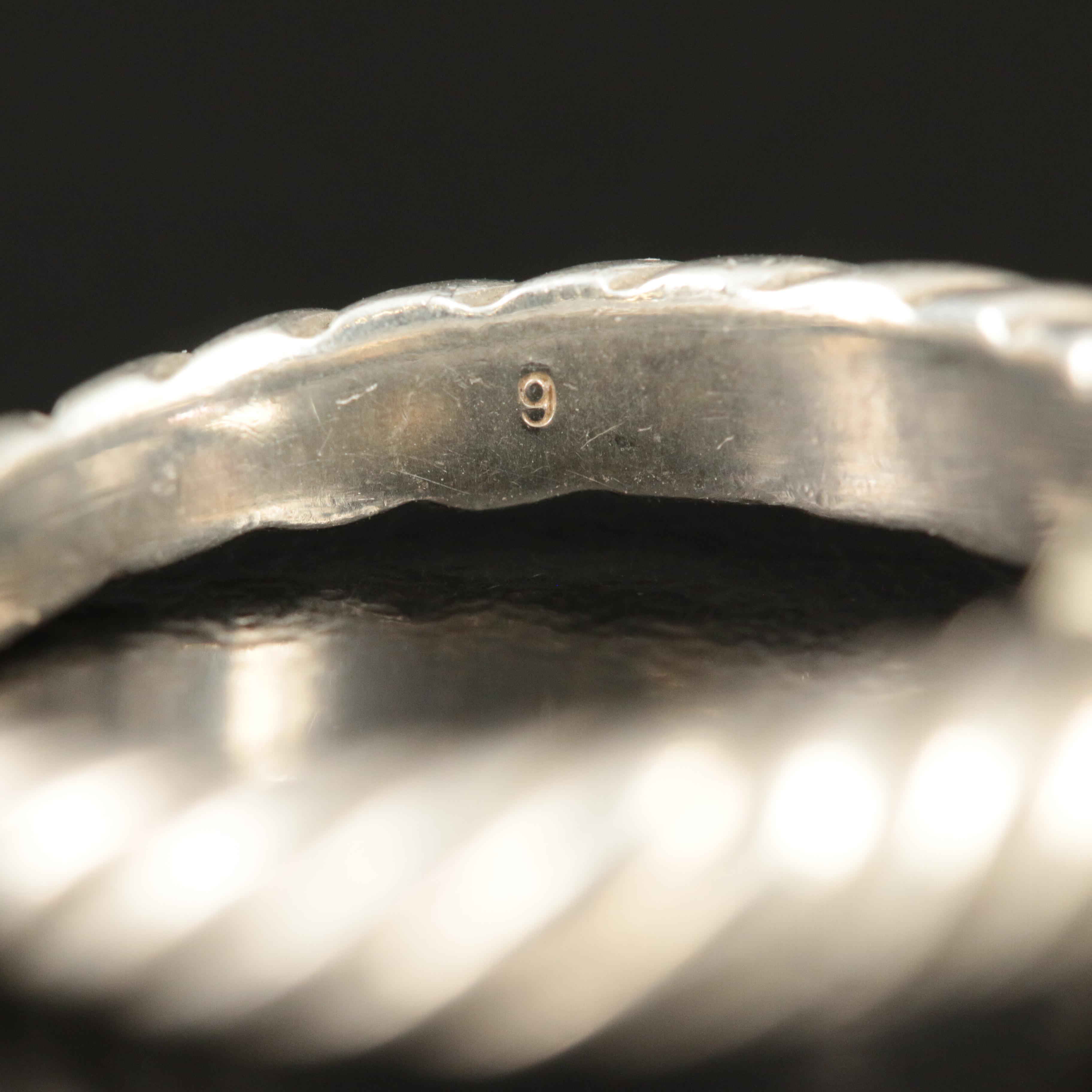 David Yurman "Noblesse" Sterling, 18K and Amethyst Ring