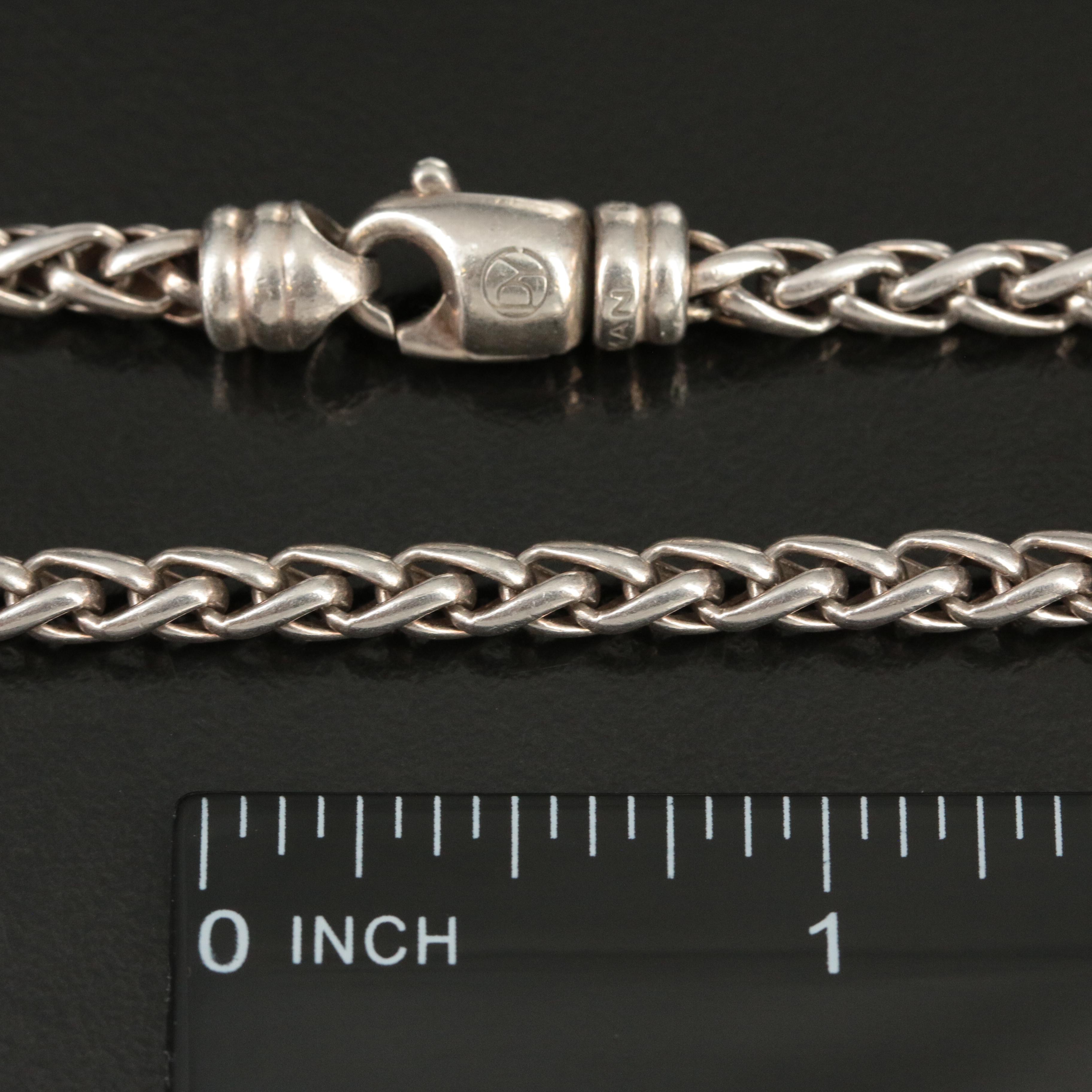 David Yurman Sterling Wheat Chain Necklace