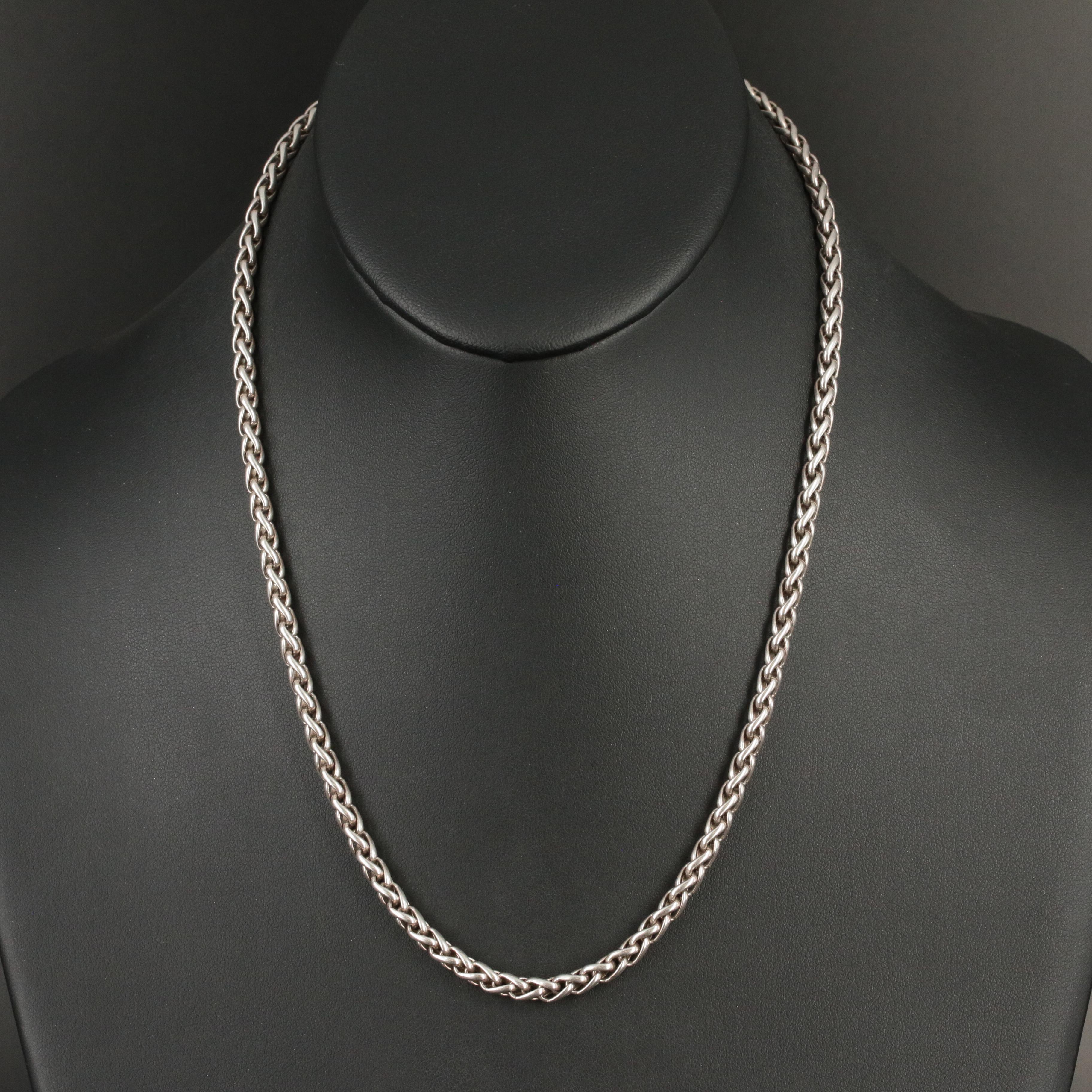 David Yurman Sterling Wheat Chain Necklace