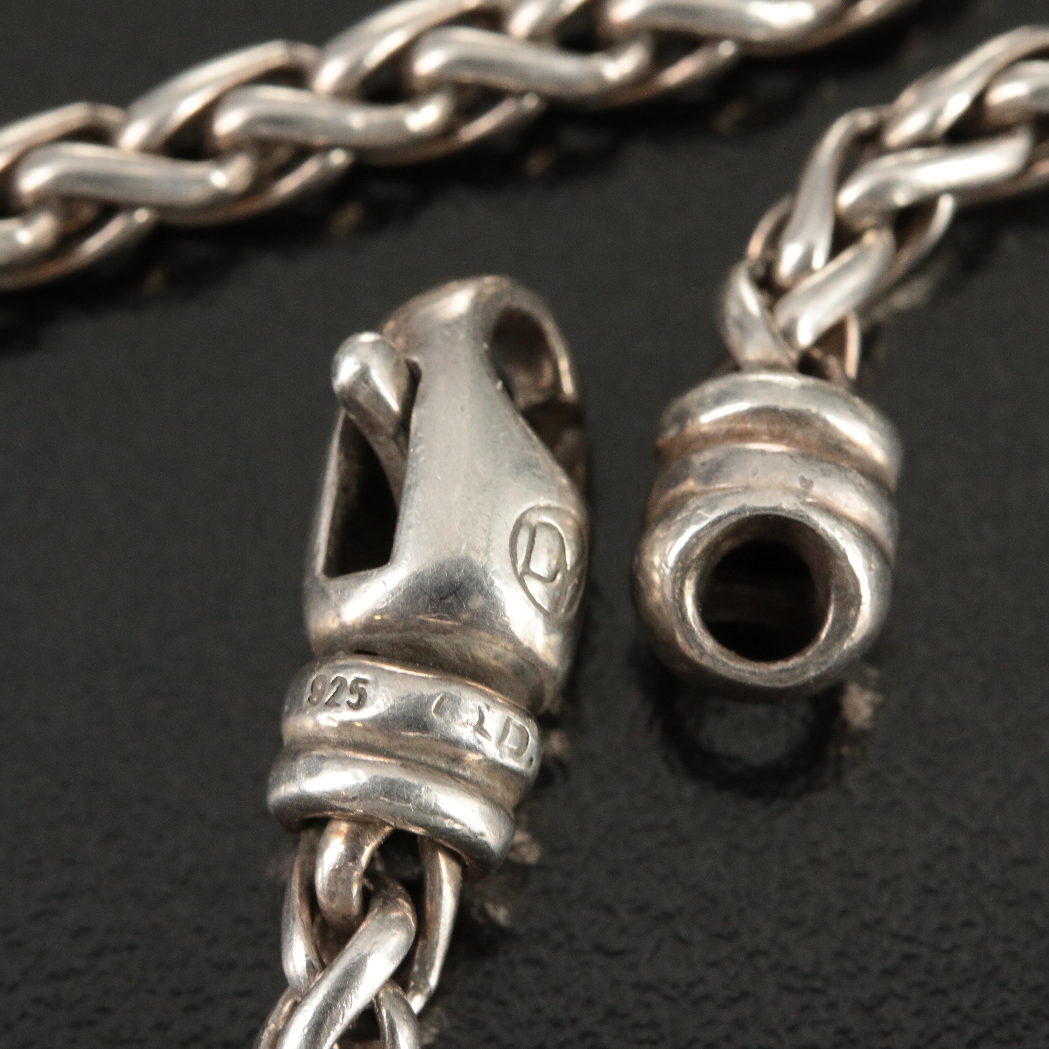 David Yurman Sterling Wheat Chain Necklace