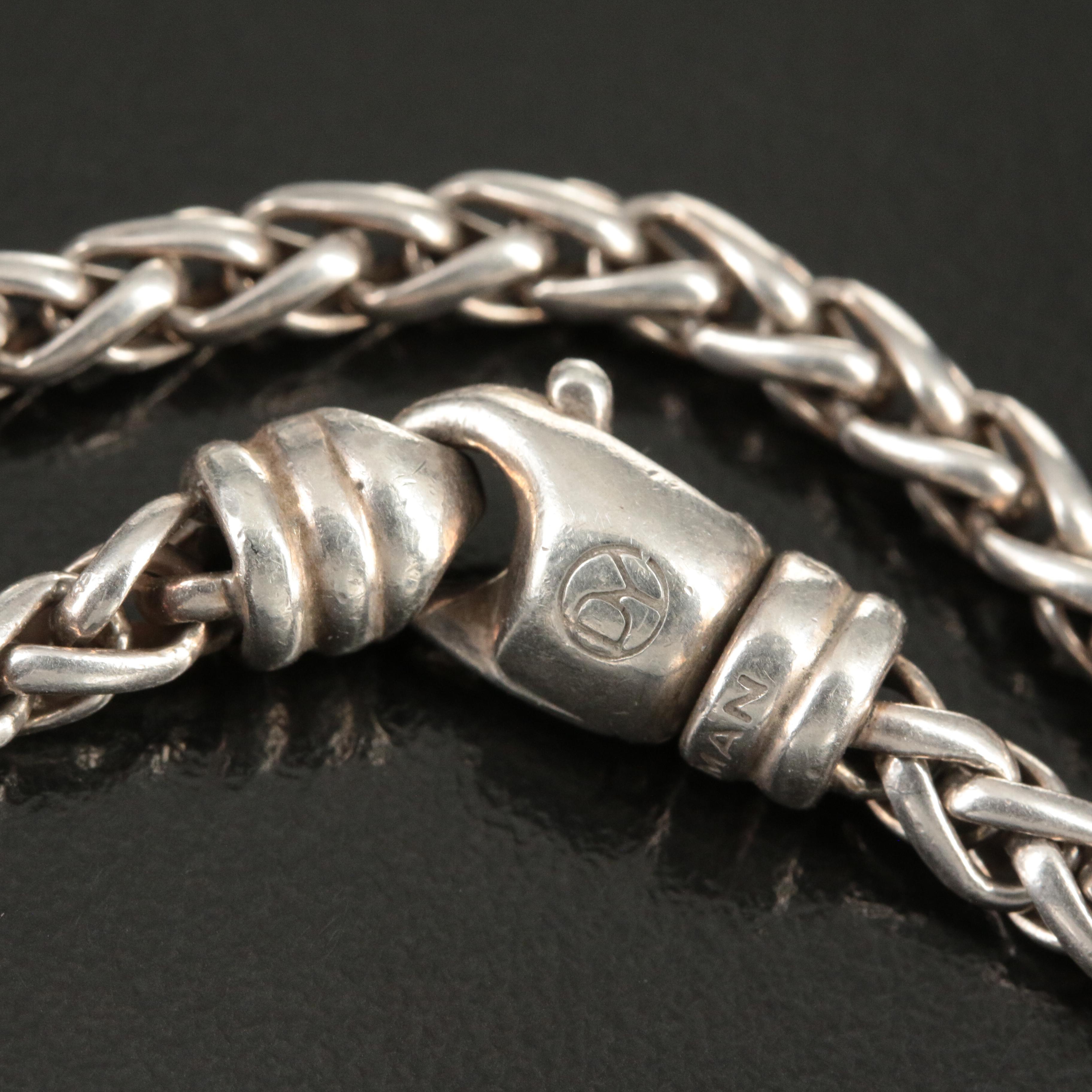 David Yurman Sterling Wheat Chain Necklace