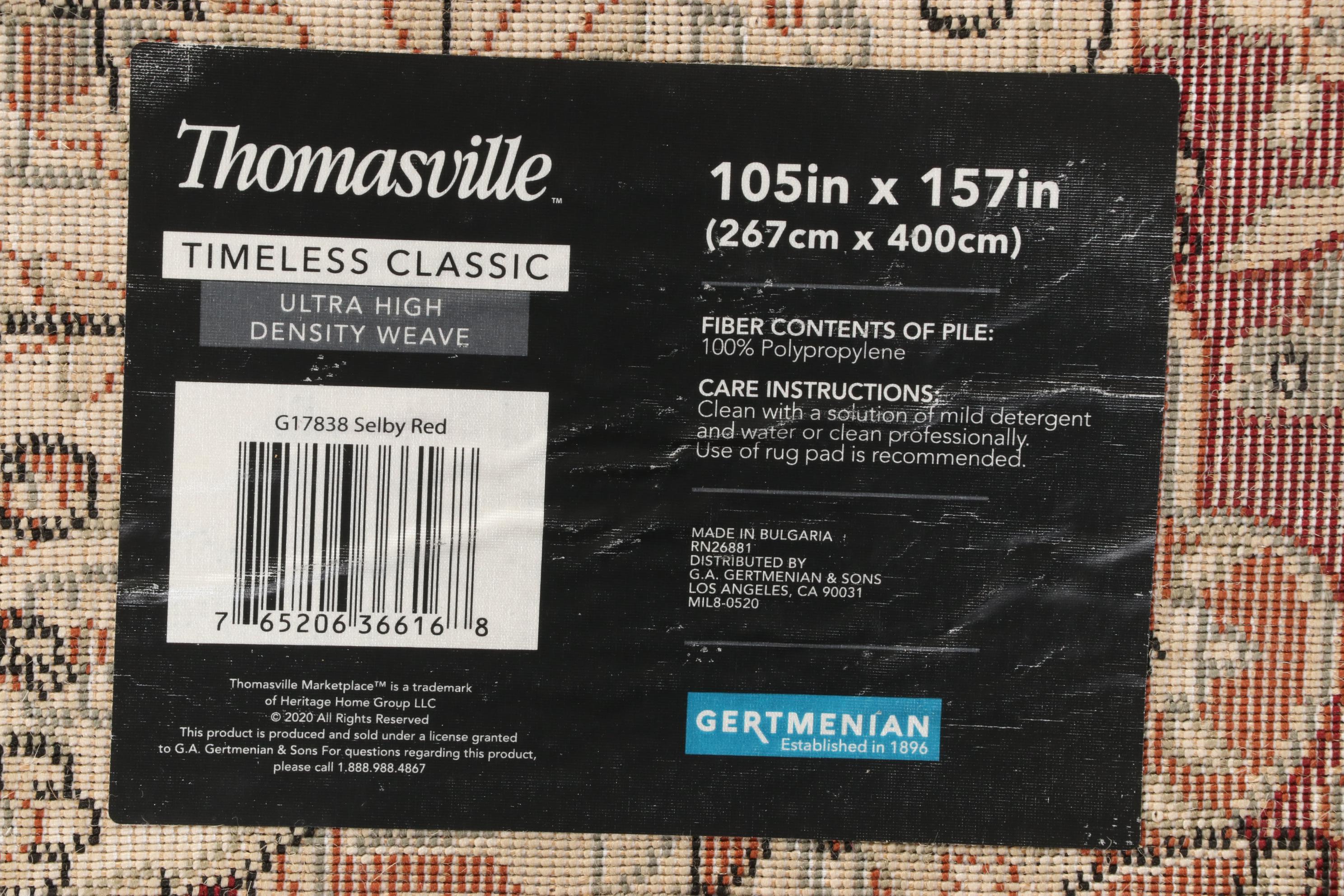 8'9 x 13' Machine-Made Thomasville Marketplace Persian Style Area Rug