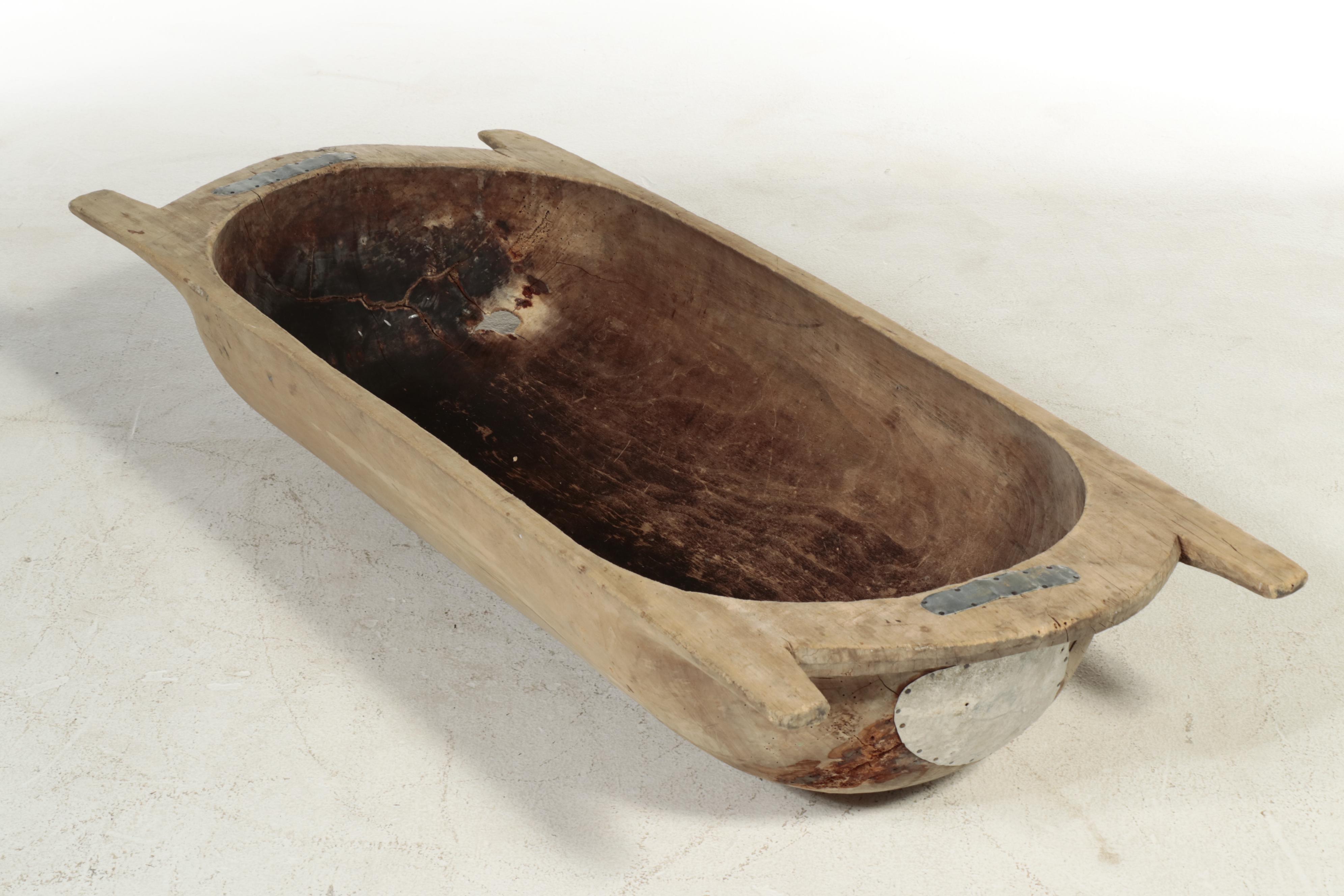 European Wooden Dough Trough, 19th Century