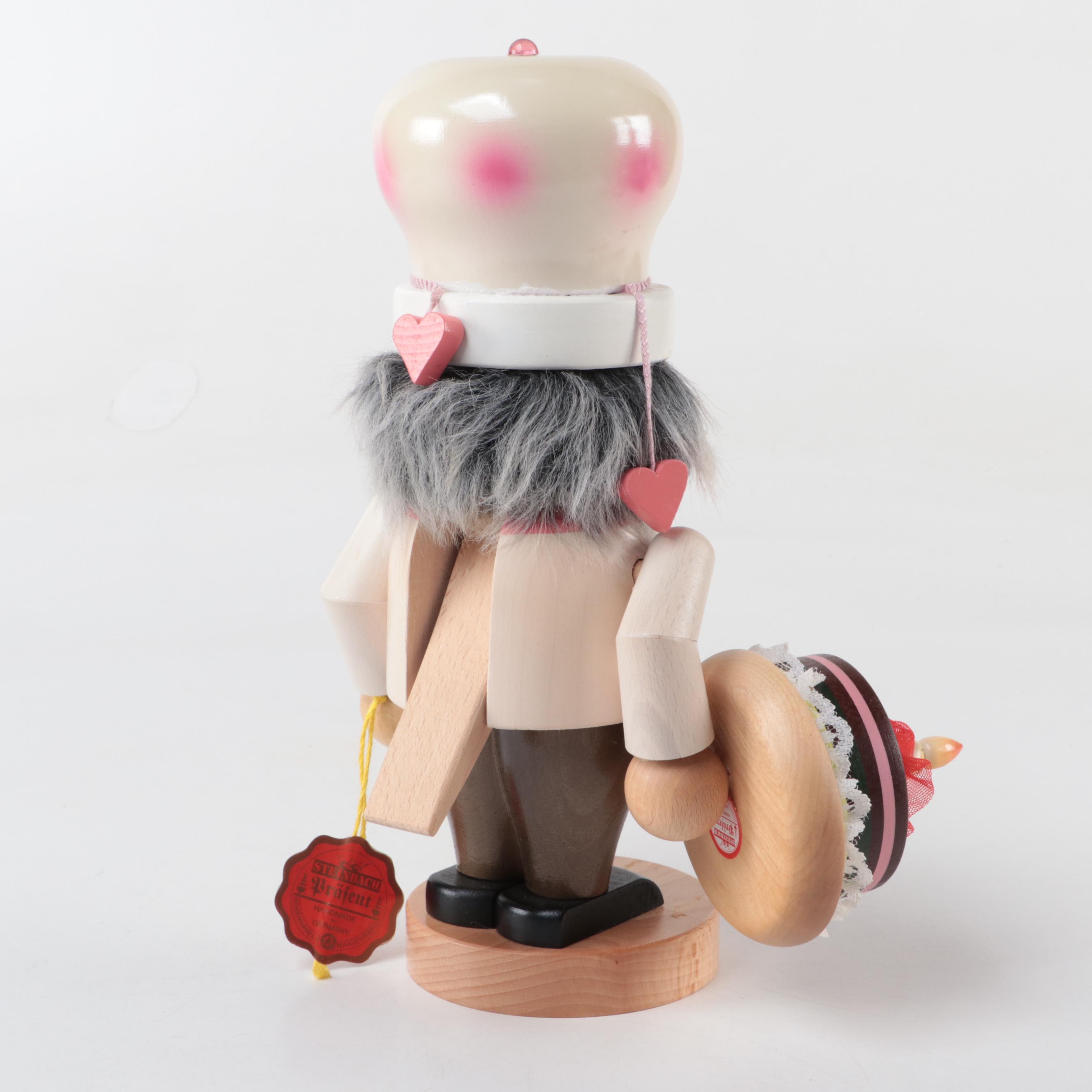 Steinbach Folk Art Wood Nutcracker with Rainoldi Wood Pinocchio Figurines